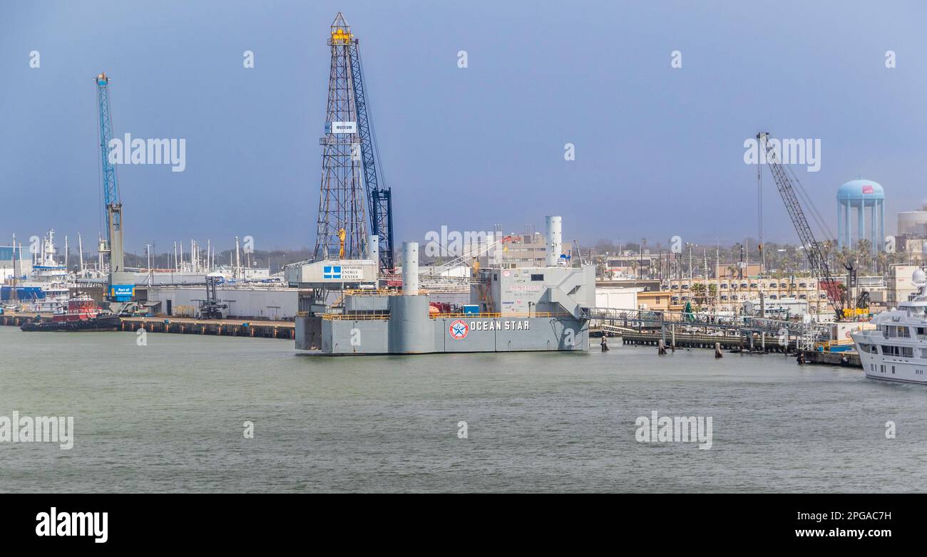 Ocean Star Offshore Drilling Rig und Museum. Stockfoto