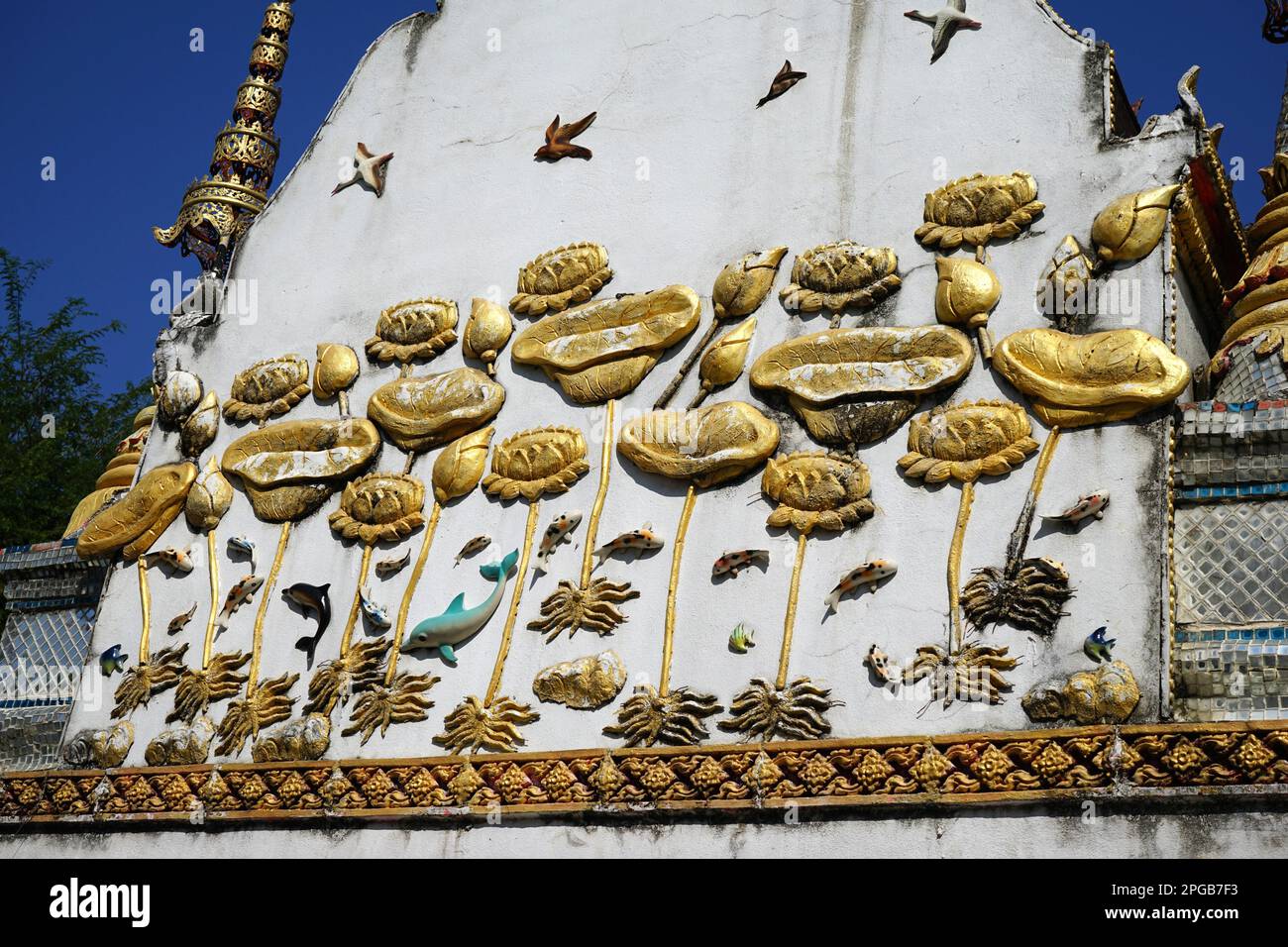 Wat Saen Fang, Bezirk Mueang Chiang Mai, Chang Mai, Thailand Stockfoto