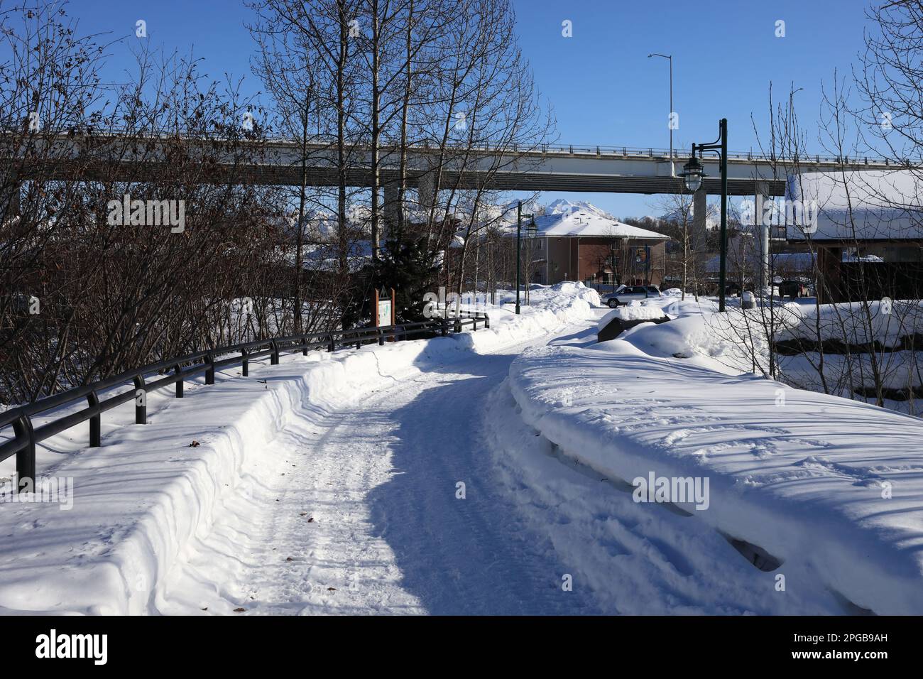 Anchorage am Sheep Creek Stockfoto