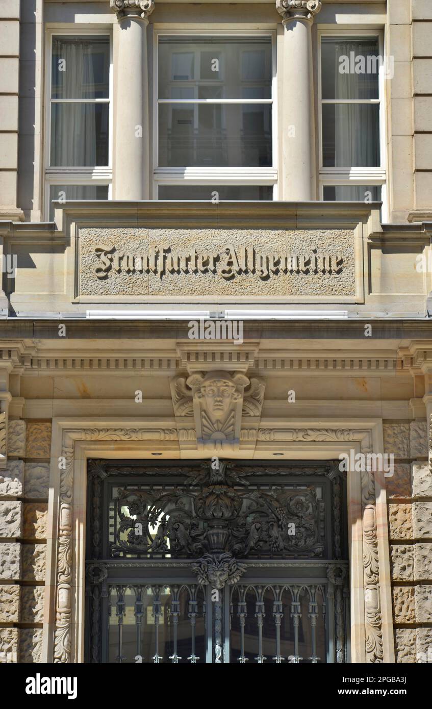 Frankfurter Allgemeine Zeitung, Mittelstraße, Mitte, Berlin, Deutschland Stockfoto