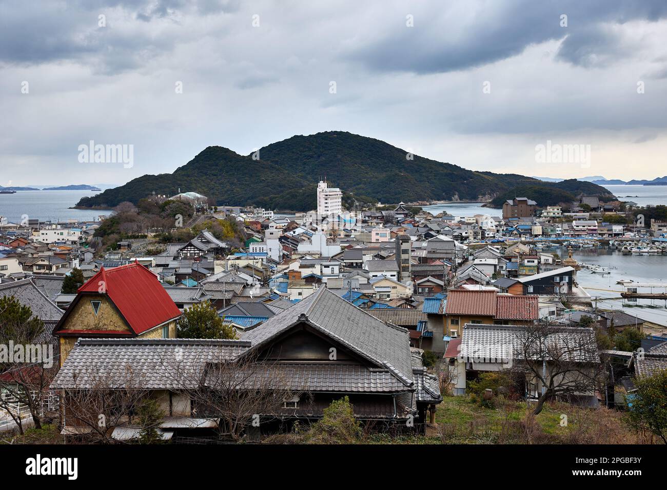 Ehemalige Stadt Tomo, Präfektur Hiroshima, Japan Stockfoto