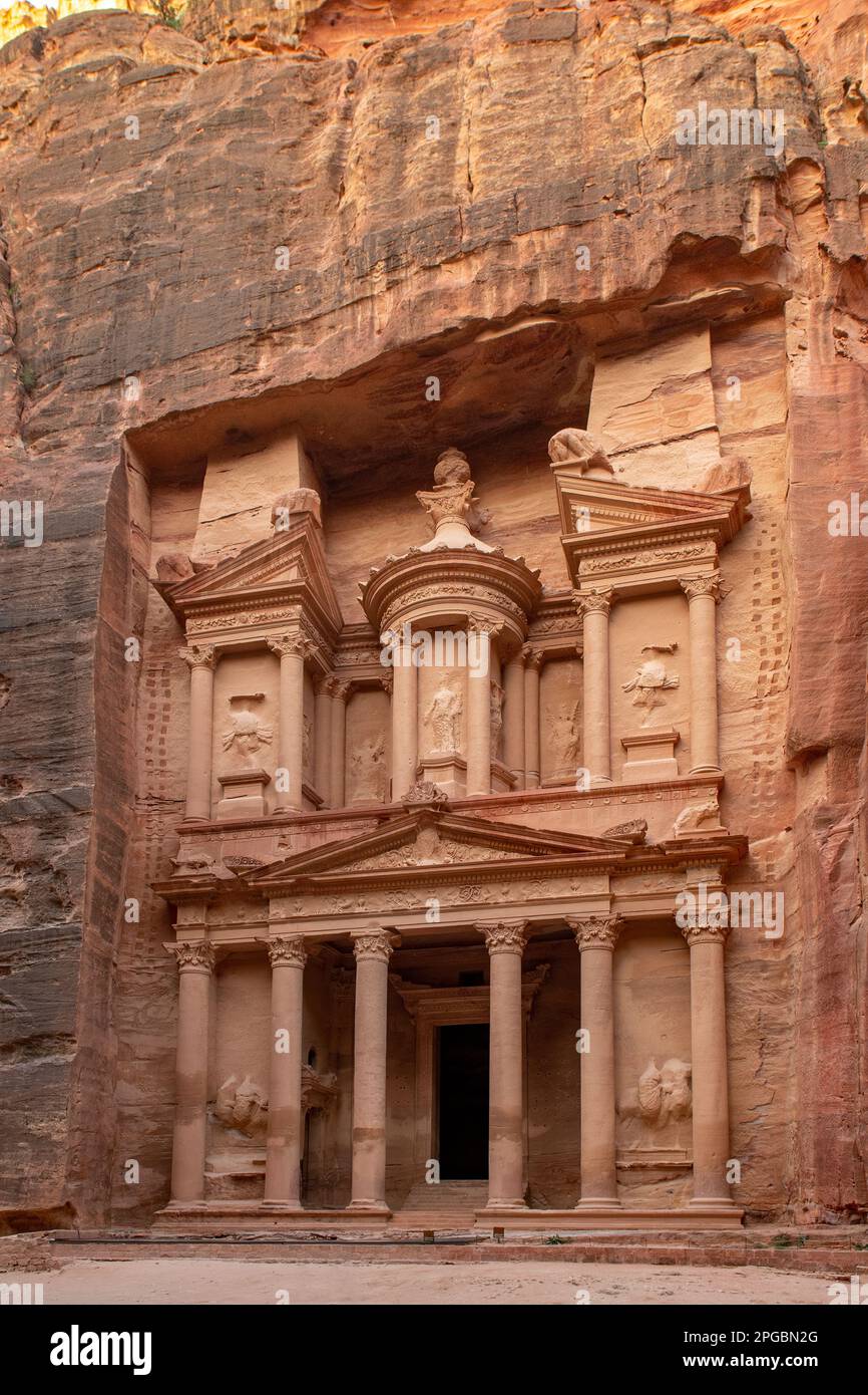 Das Finanzministerium, Petra, Jordanien Stockfoto