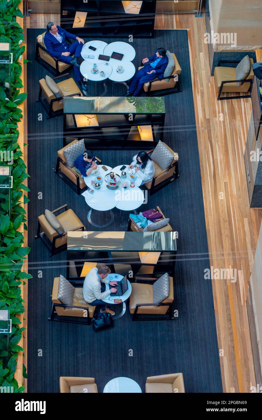 Innenansicht des Fullerton Hotels im ehemaligen Sydney GPO (General Post Office) in New South Wales, Australien Stockfoto