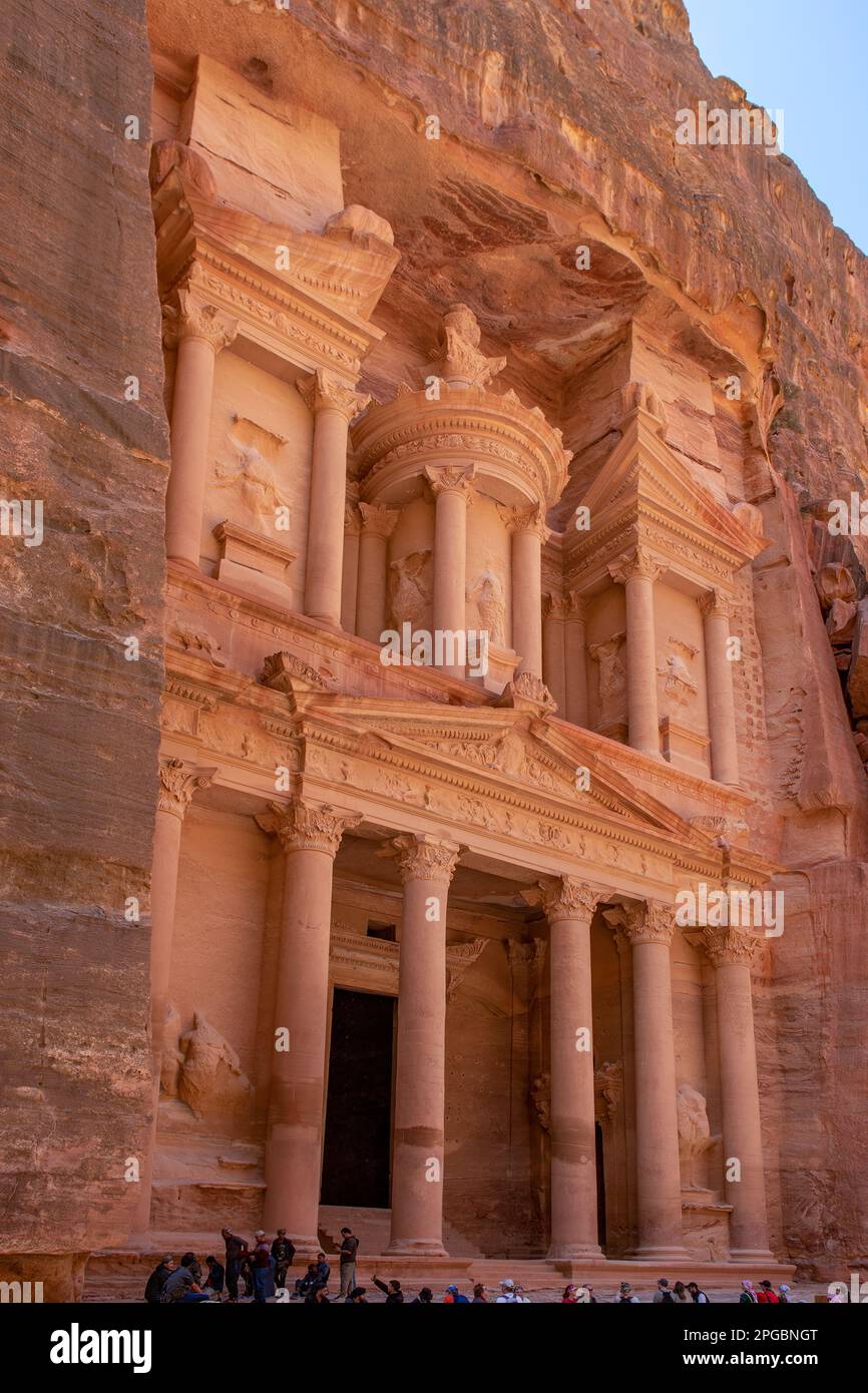 Das Finanzministerium, Petra, Jordanien Stockfoto