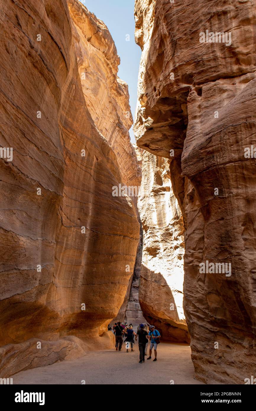 Al Siq, Petra, Jordanien Stockfoto