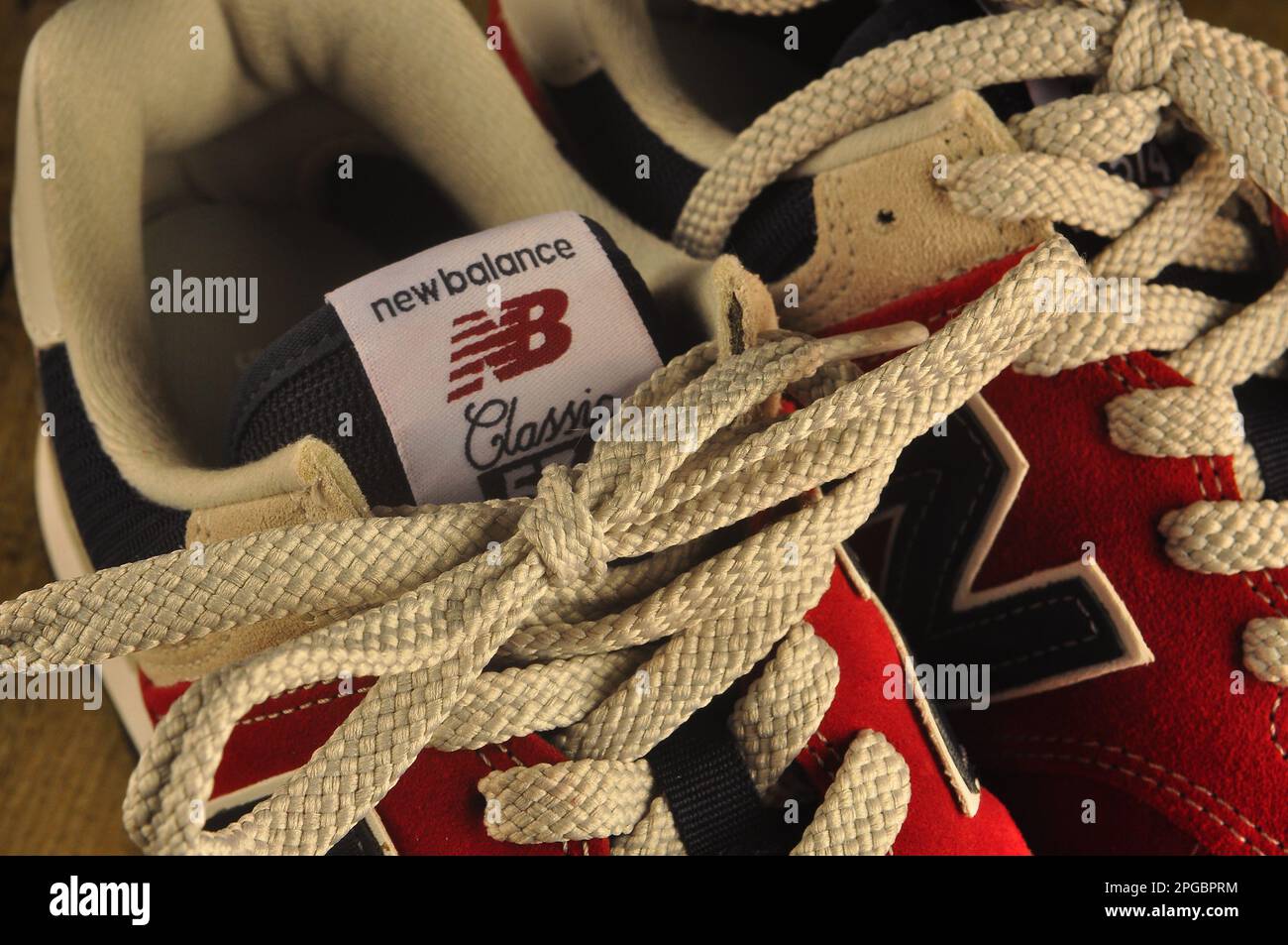 New Balance Sportschuhe im Nahbereich Stockfoto