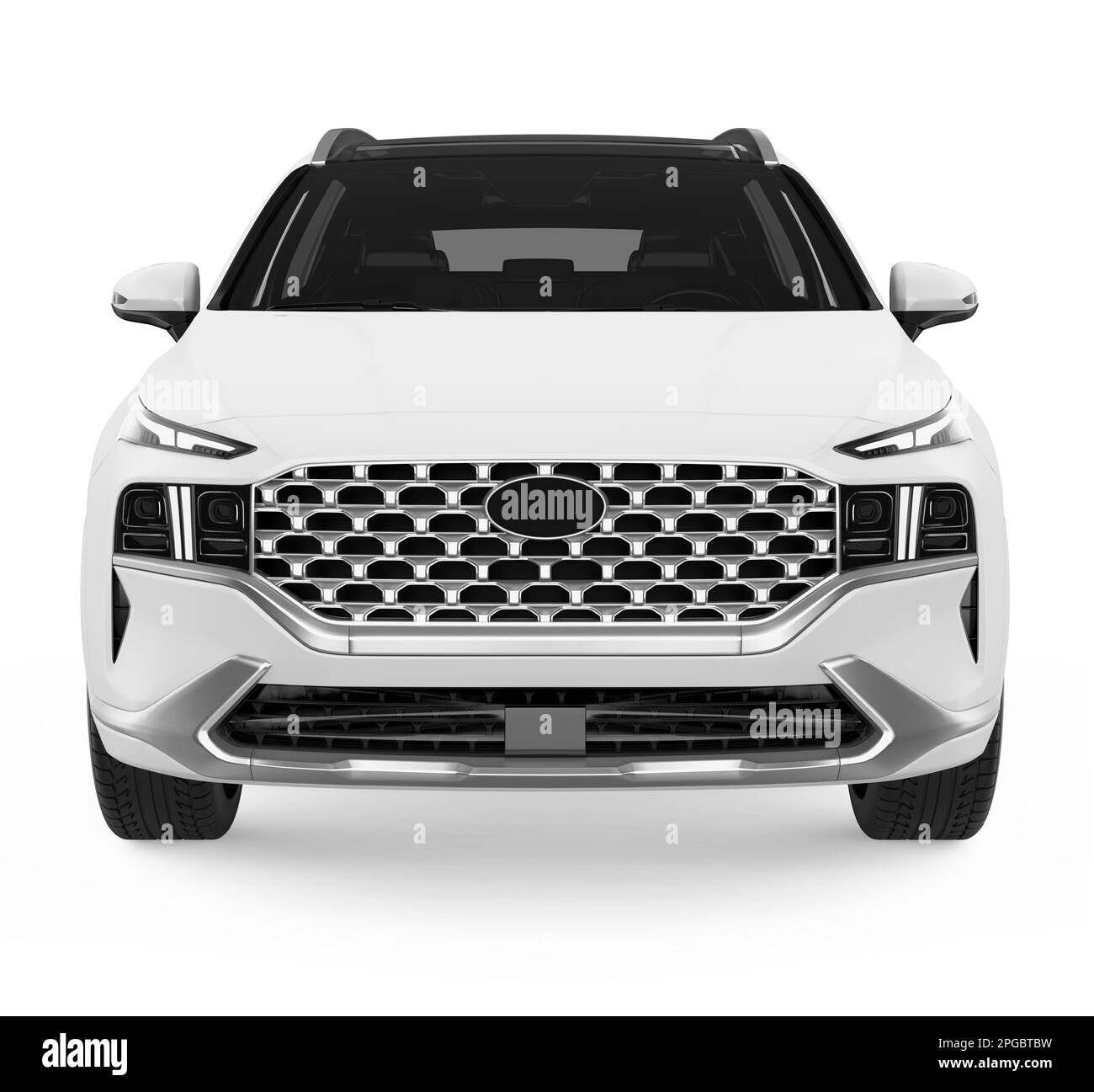 SUV-Auto isoliert Stockfoto