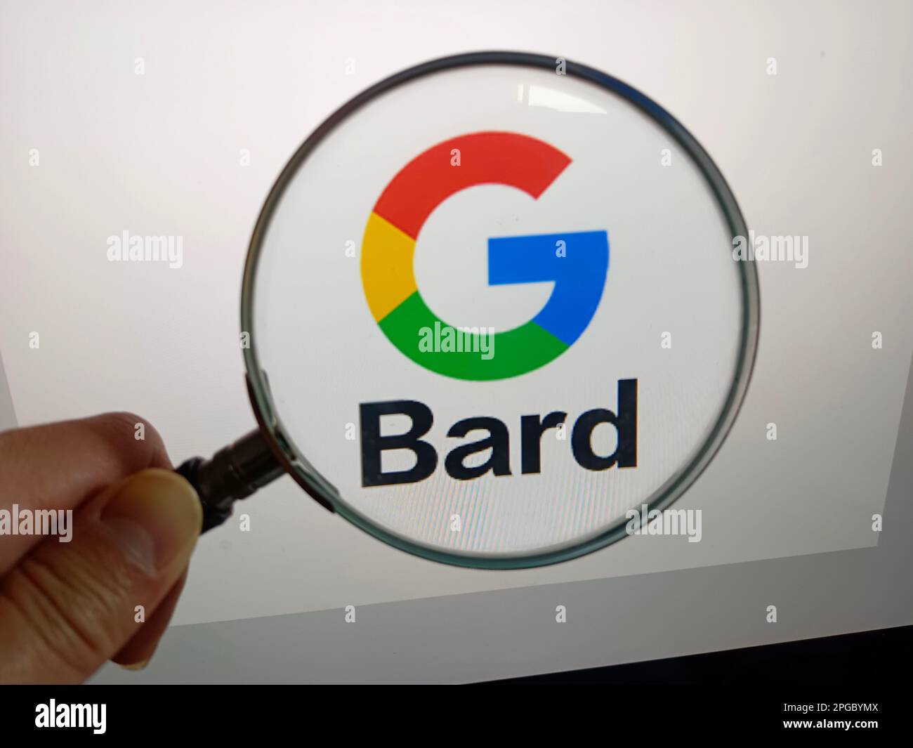 SUQIAN, CHINA - 22. MÄRZ 2023 - Google Bard, Suqian, Provinz Jiangsu, China, 22. März, 2023. Das US-Technologieunternehmen Google hat eine Testversion gestartet Stockfoto