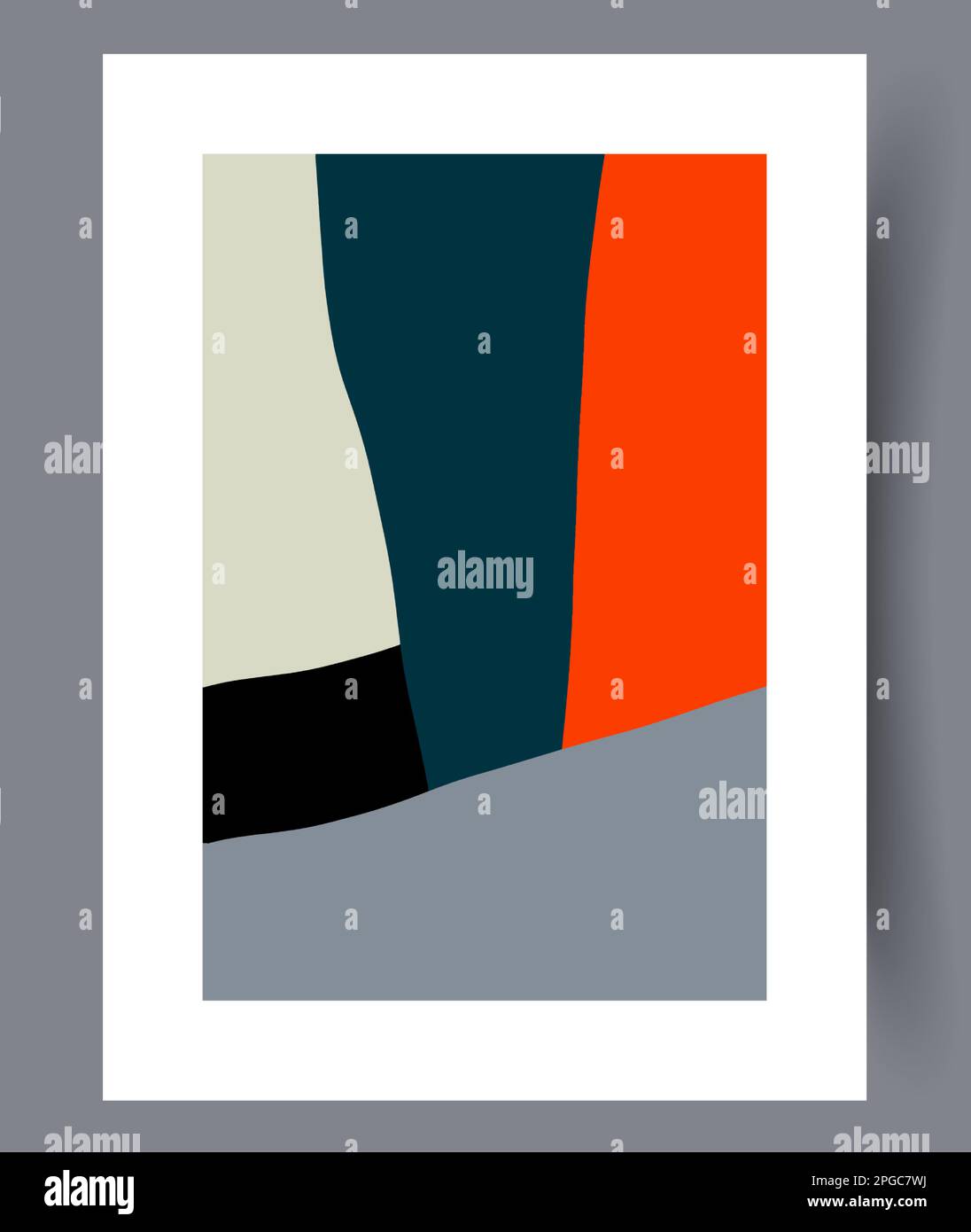 Abstrakte Geometrie Bildkomposition Wandmotiv Druck Stock Vektor