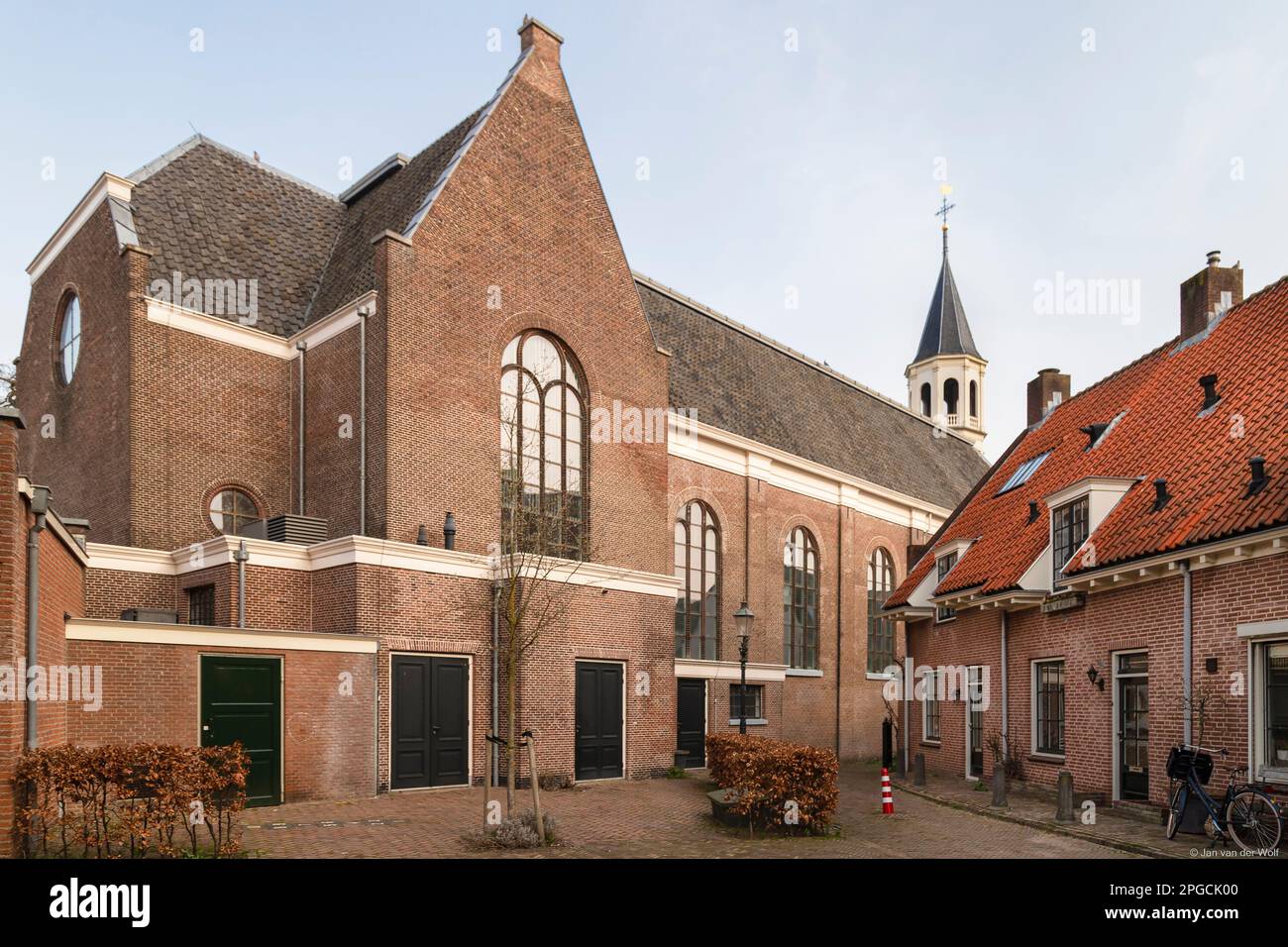 Neoklassizistische Hallenkirche - Elleboogkerk, in der niederländischen historischen Stadt Amersfoort. Stockfoto
