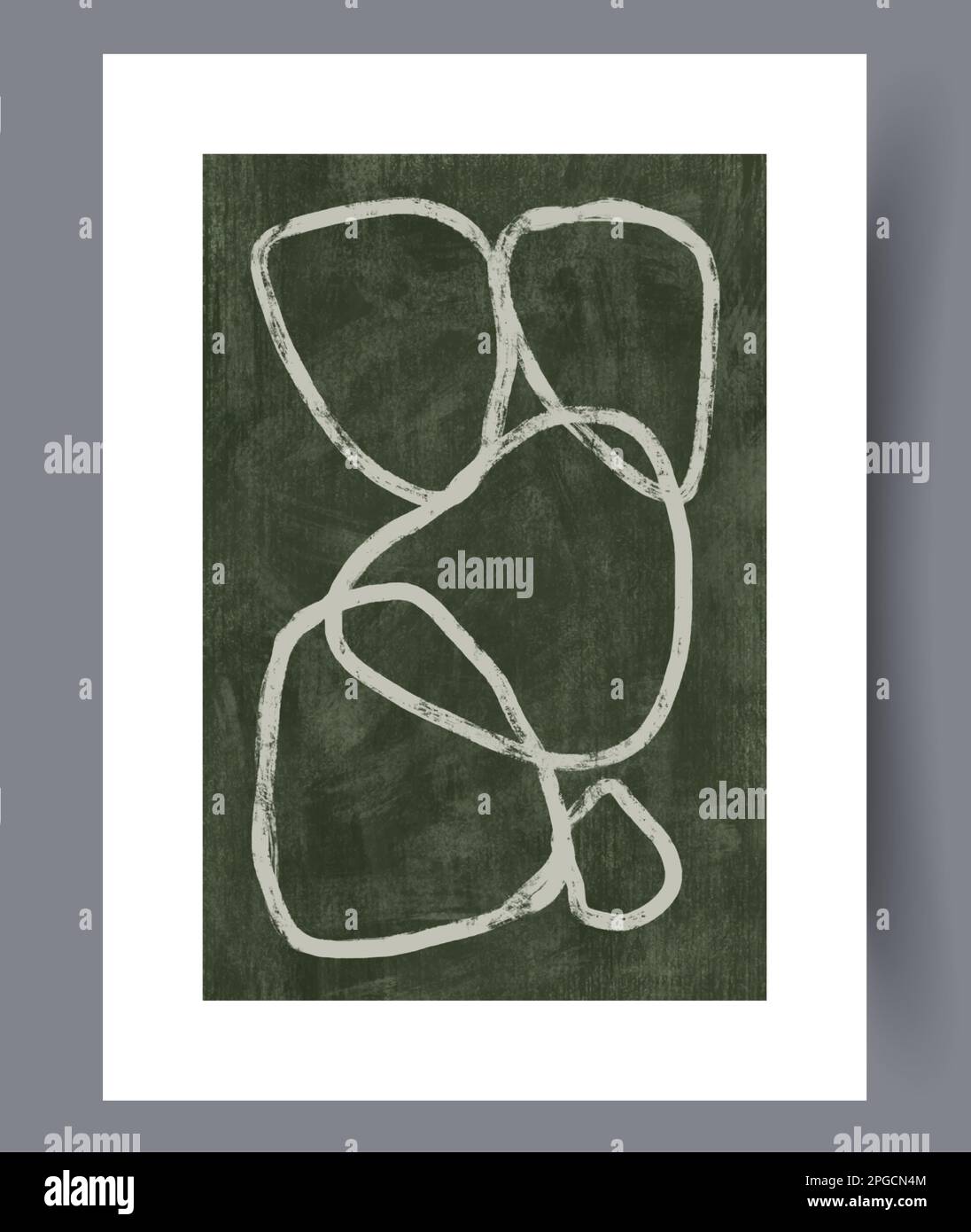 Abstrakte Kreise mit minimalistischem Wandmotiv Stock Vektor