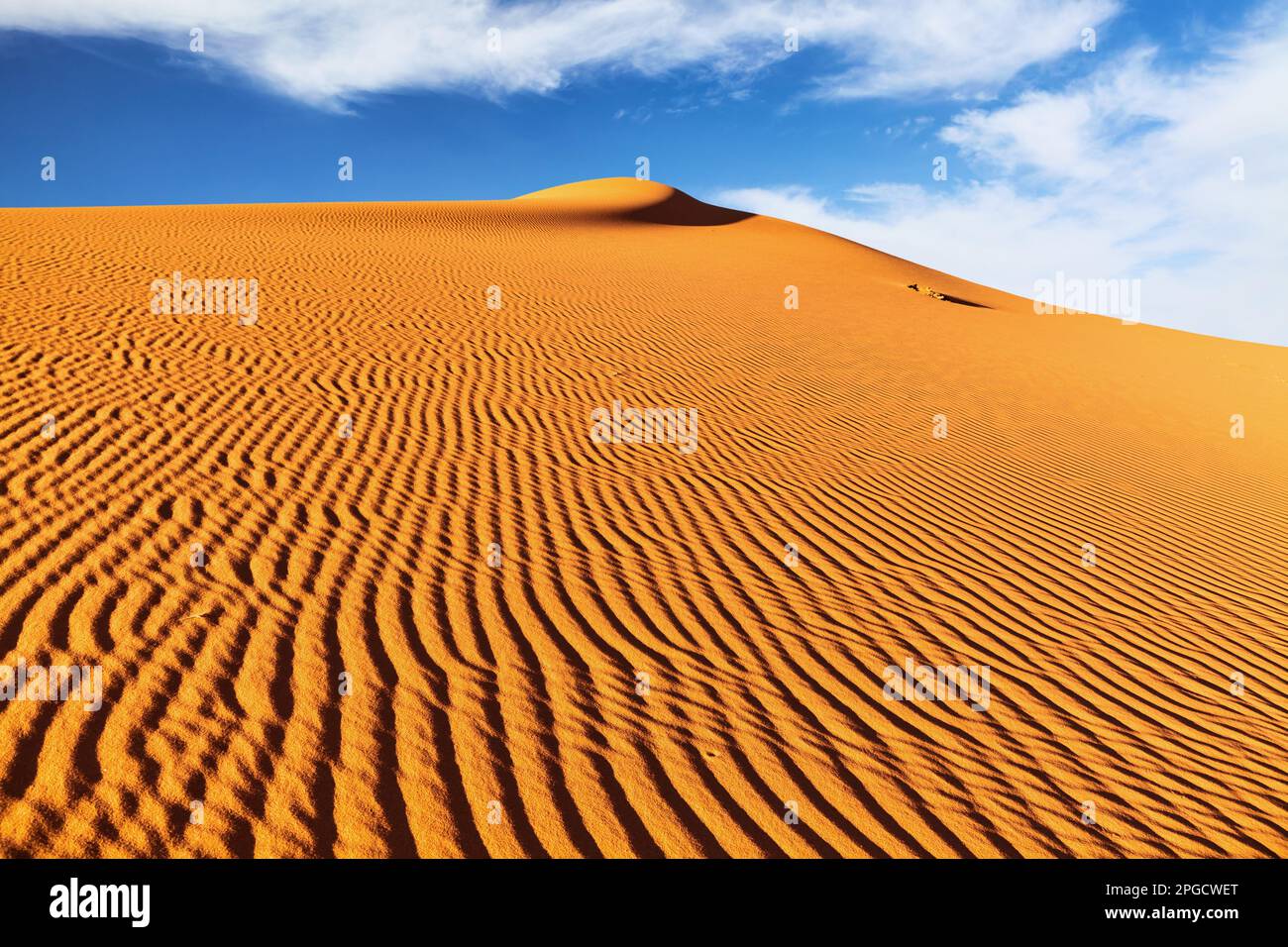 Große Sanddünen der Sahara-Wüste in Algerien Stockfoto