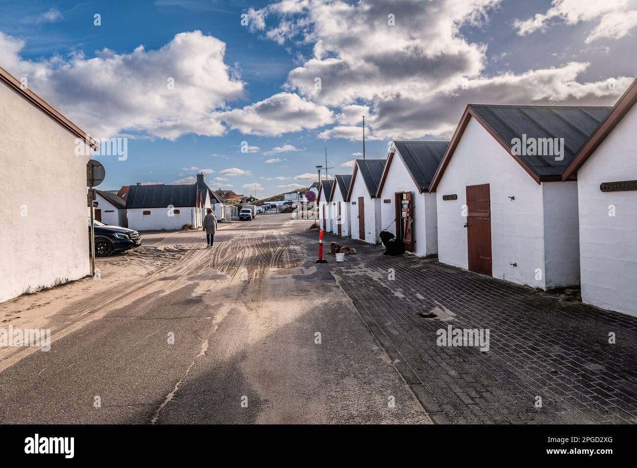 Klitmoeller kleines Fischerdorf an der Dansih Nordseeküste, heute bekannt als Cold Hawaii, Dänemark Stockfoto