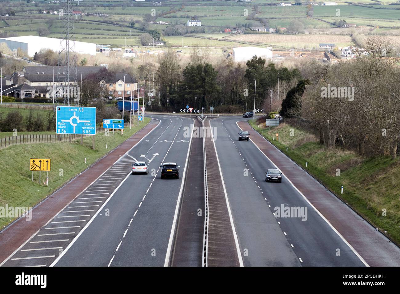 A8M Verbindungsstraße, die die Autobahn m2 bei Sandyknowes mit der A8