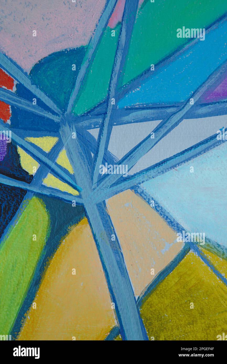 Farbenfrohe abstrakte Ölpastellmalerei Stockfoto
