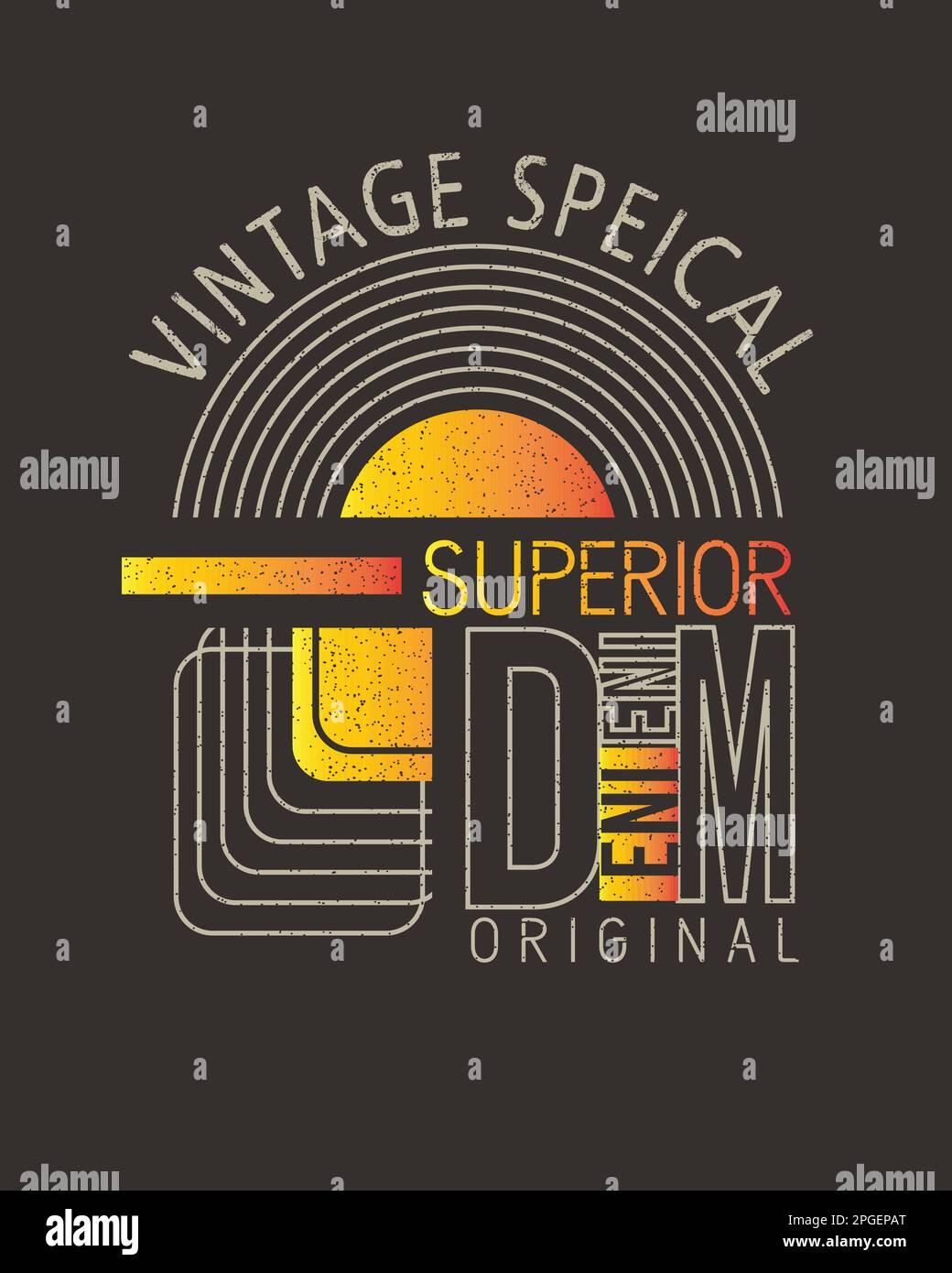 Vintage Special Superior Denim Original Schriftzug im Retro-Stil Schriftzug auf einem T-Shirt mit grafischem Poster Stock Vektor