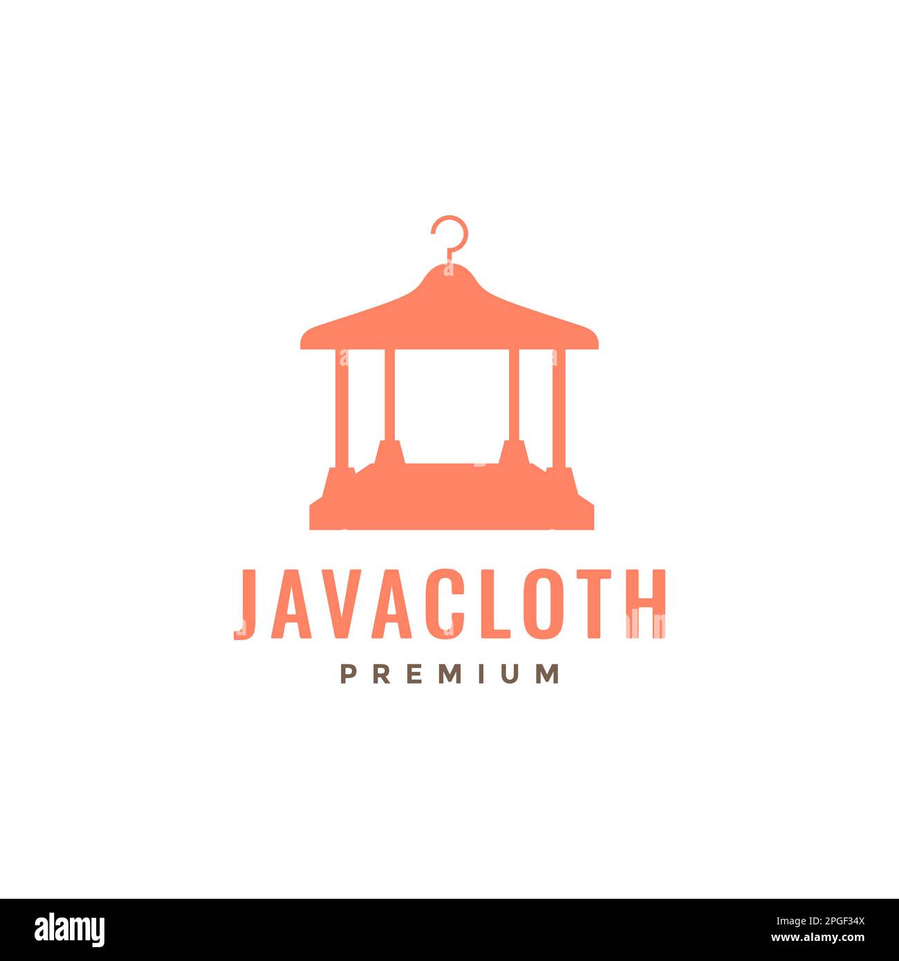 Struktur Heimatdorf traditionelle java indonesien Kultur Stoff Logo Design Vektor Stock Vektor