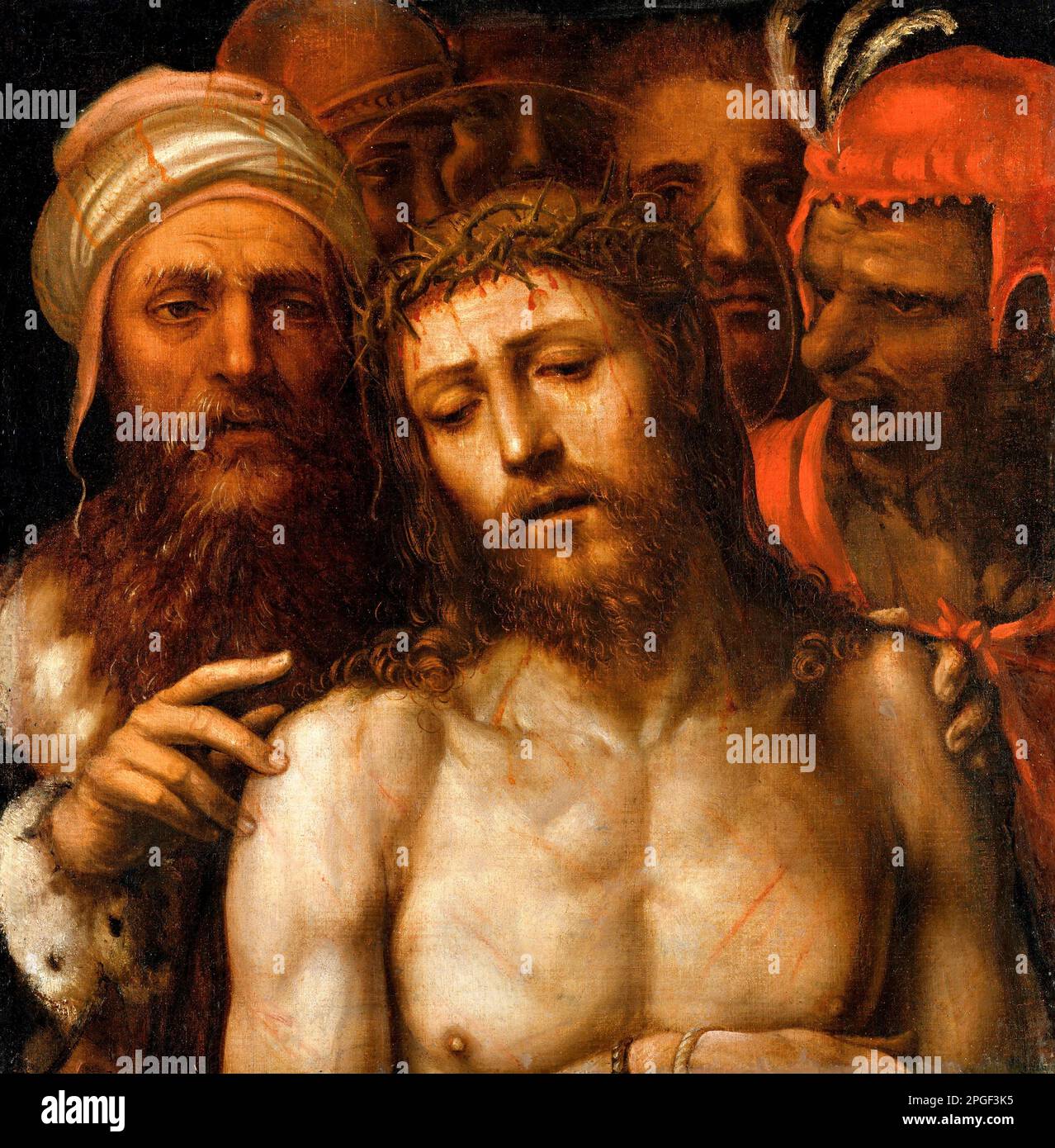 Christus präsentiert dem Volk (Ecce Homo) von Il Sodoma (1477-1549), Öl auf Leinwand, c. 1540-49 Stockfoto