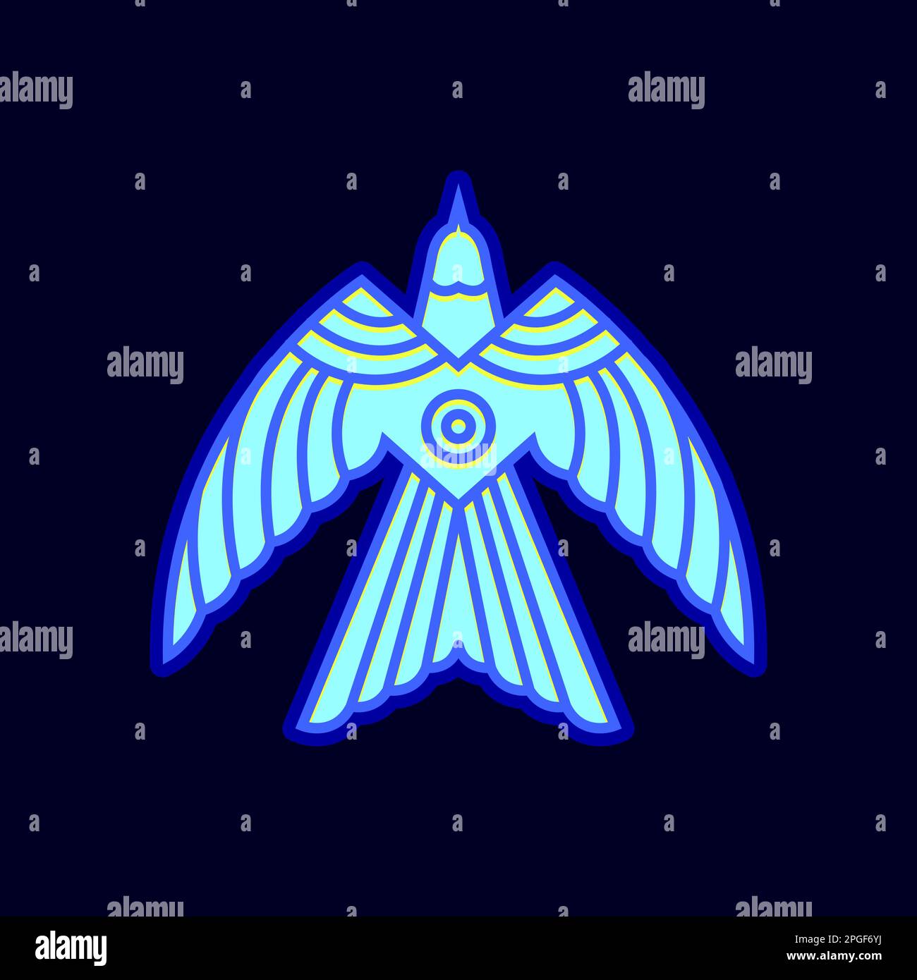 Flight Bird Freedom Falcon Jagd Beute Technologie Modern geometrisch farbenfrohes abstraktes Logo Design Vektor Stock Vektor
