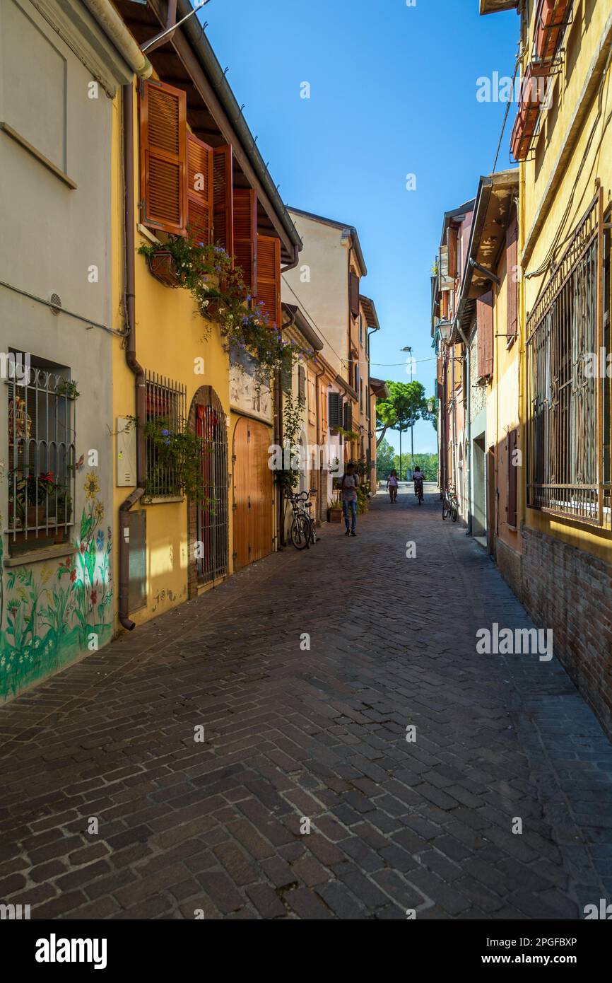 Vicolo di Rimini in Emilia Romagna Stockfoto