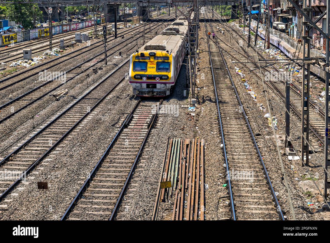 Mumbai Train, Mumbai, Indien Stockfoto