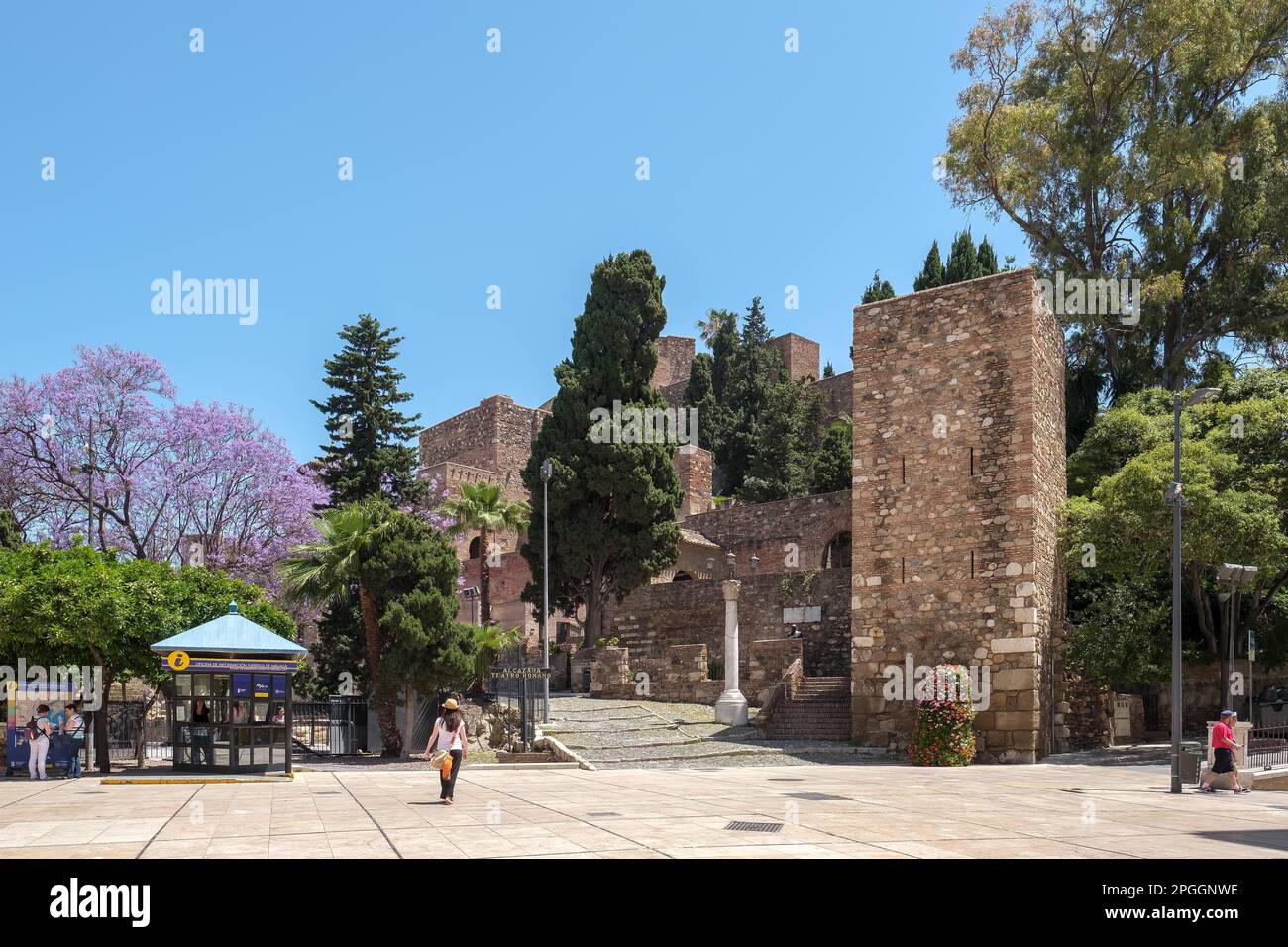 Eingang der Alcazaba Festung und Palast in Malaga Stockfoto