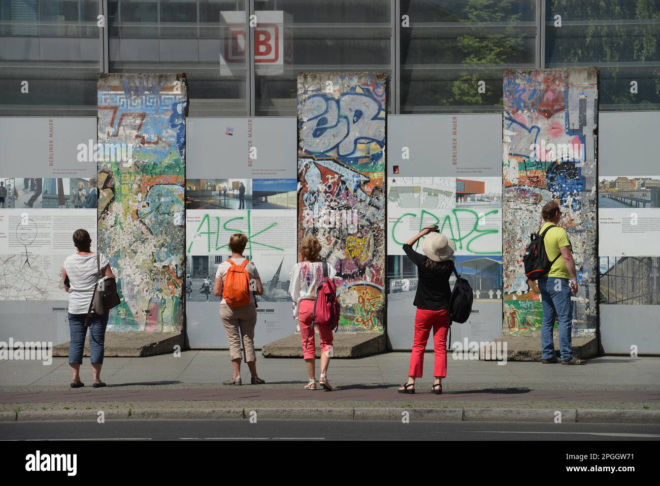 Wandteile, Potsdamer Platz, Tiergarten, Mitte, Berlin, Deutschland Stockfoto