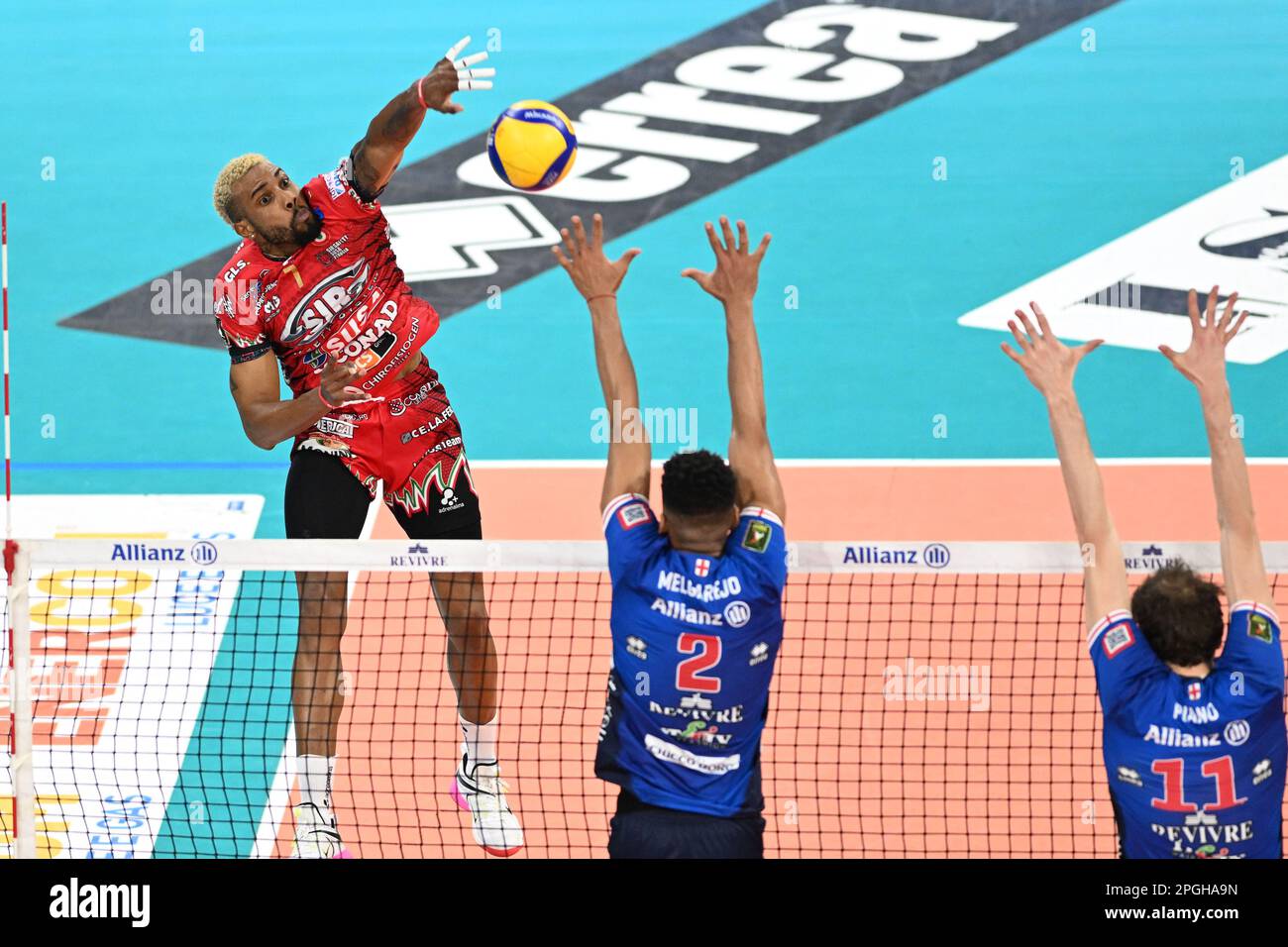 HERRERA JAIME Jesus Sir Safety Susa Perugia während des Volleyball Italian Serie A Men SuperLeague Championship Play Off - Allianz Power Volley Milano Stockfoto