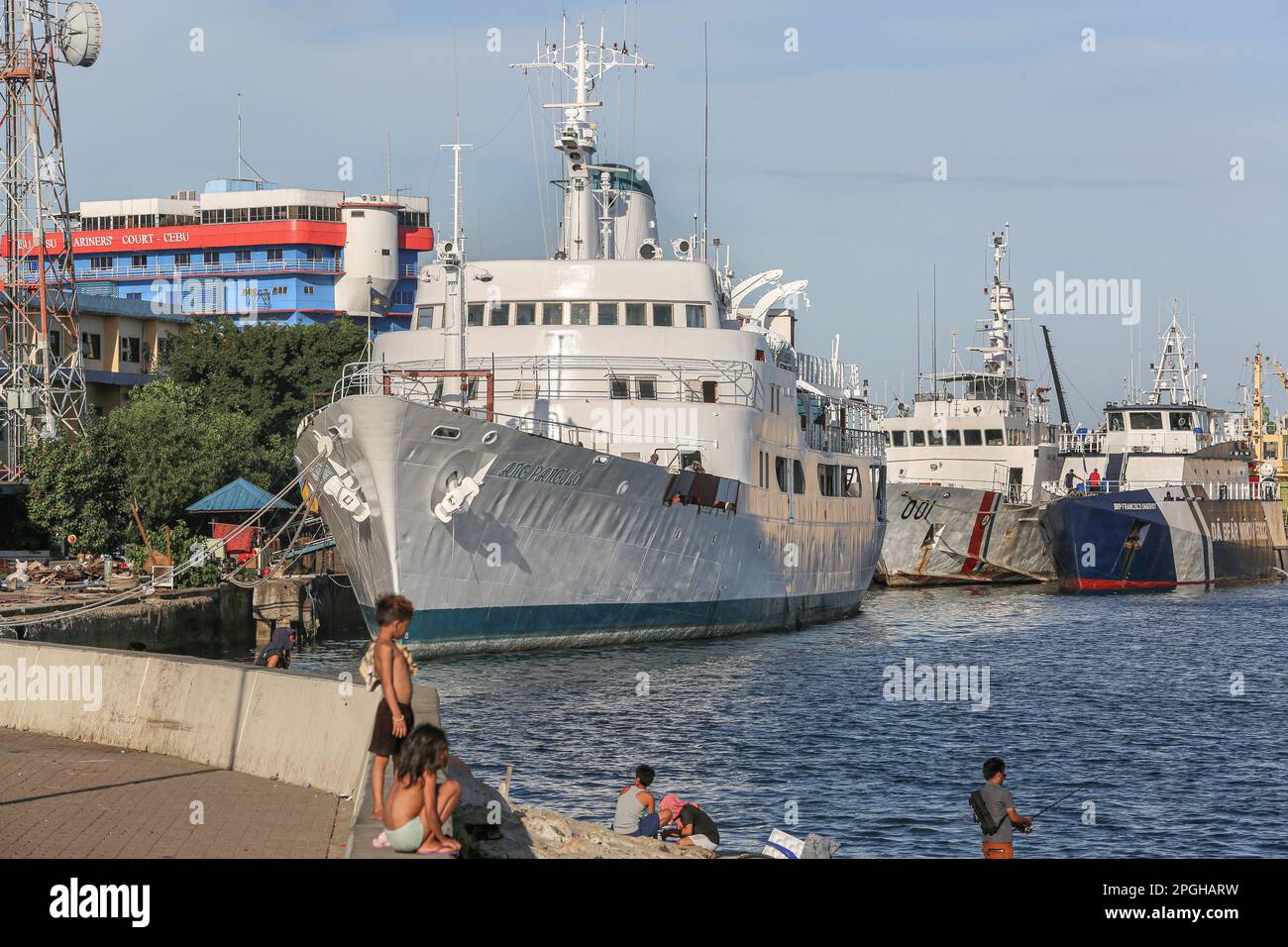 Präsidentenyacht des Präsidenten der Philippinen, BRP Ang Pangulo (ACS-25), Schiff der philippinischen Marine, schwimmendes Krankenhaus, COvid-19-Einrichtung Stockfoto