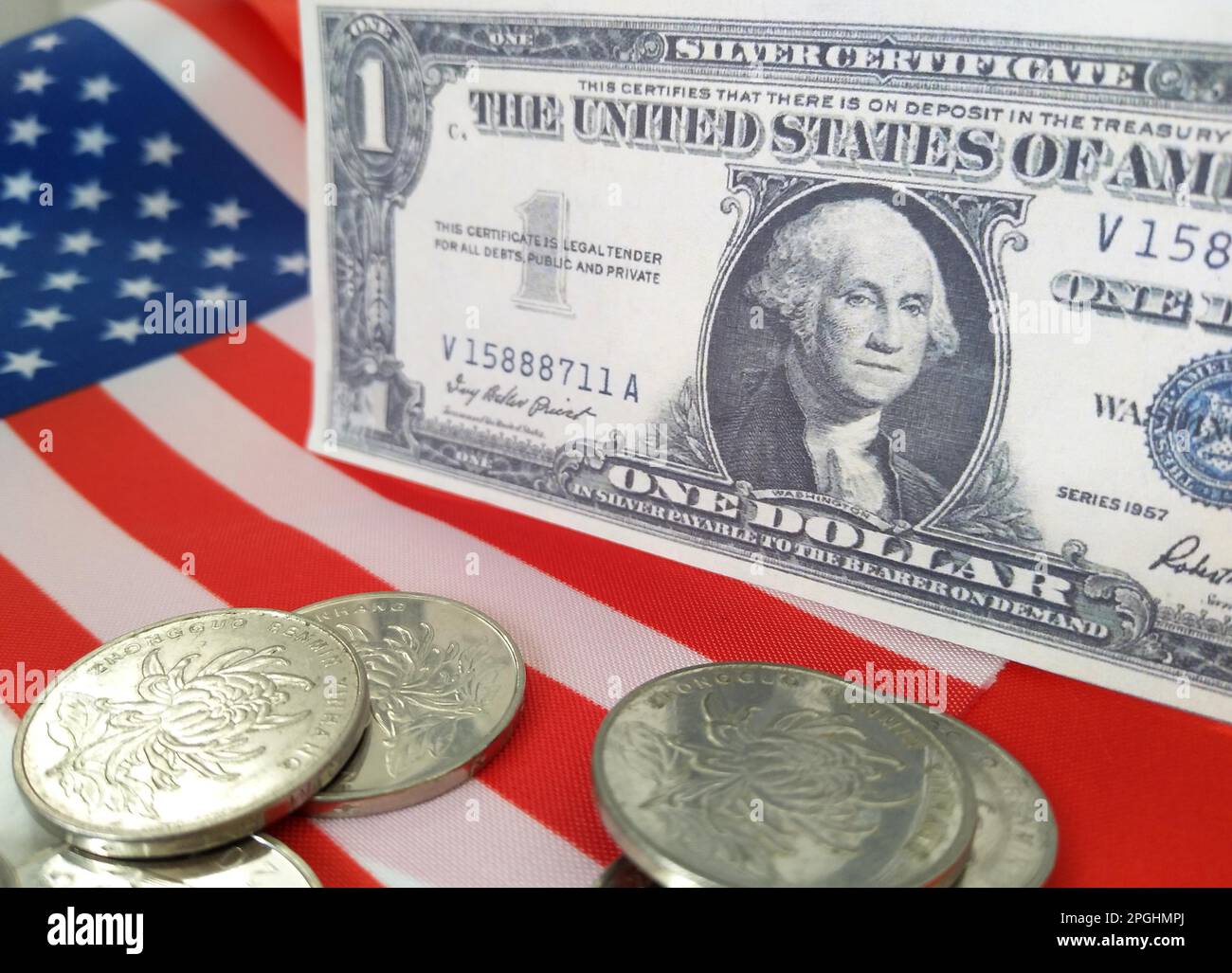 SUQIAN, CHINA - 23. MÄRZ 2023 - Illustration: The US Federal Reserve Raises Interest Rates, Suqian, Provinz Jiangsu, China, 23. März, 2023. Die US-amerikanischen Stockfoto