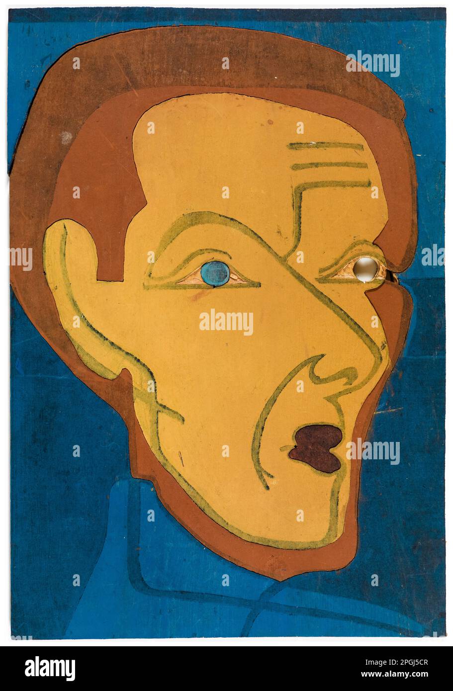 Ernst Ludwig Kirchner, Selbstporträt, Farbstift I, Holzschnitt-Druckstift, 1932 Stockfoto