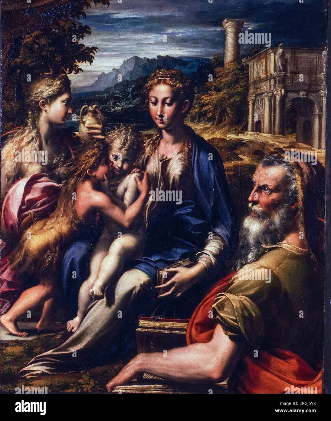 Girolamo Francesco Maria Mazzola Gemälde, Madonna von San Zaccaria, Öl auf der Platte, 1533 Stockfoto