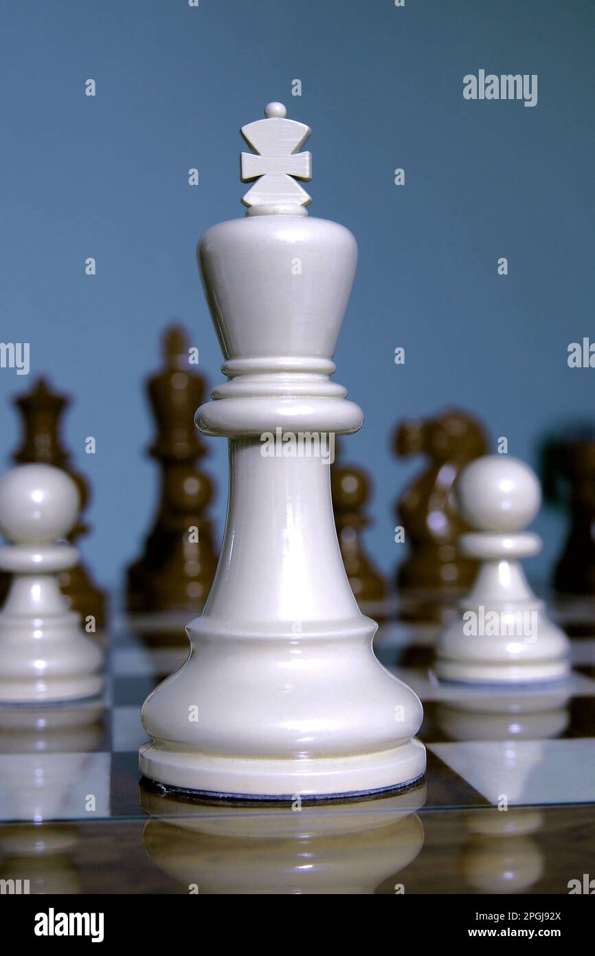Schach, weiße Königin Stockfoto