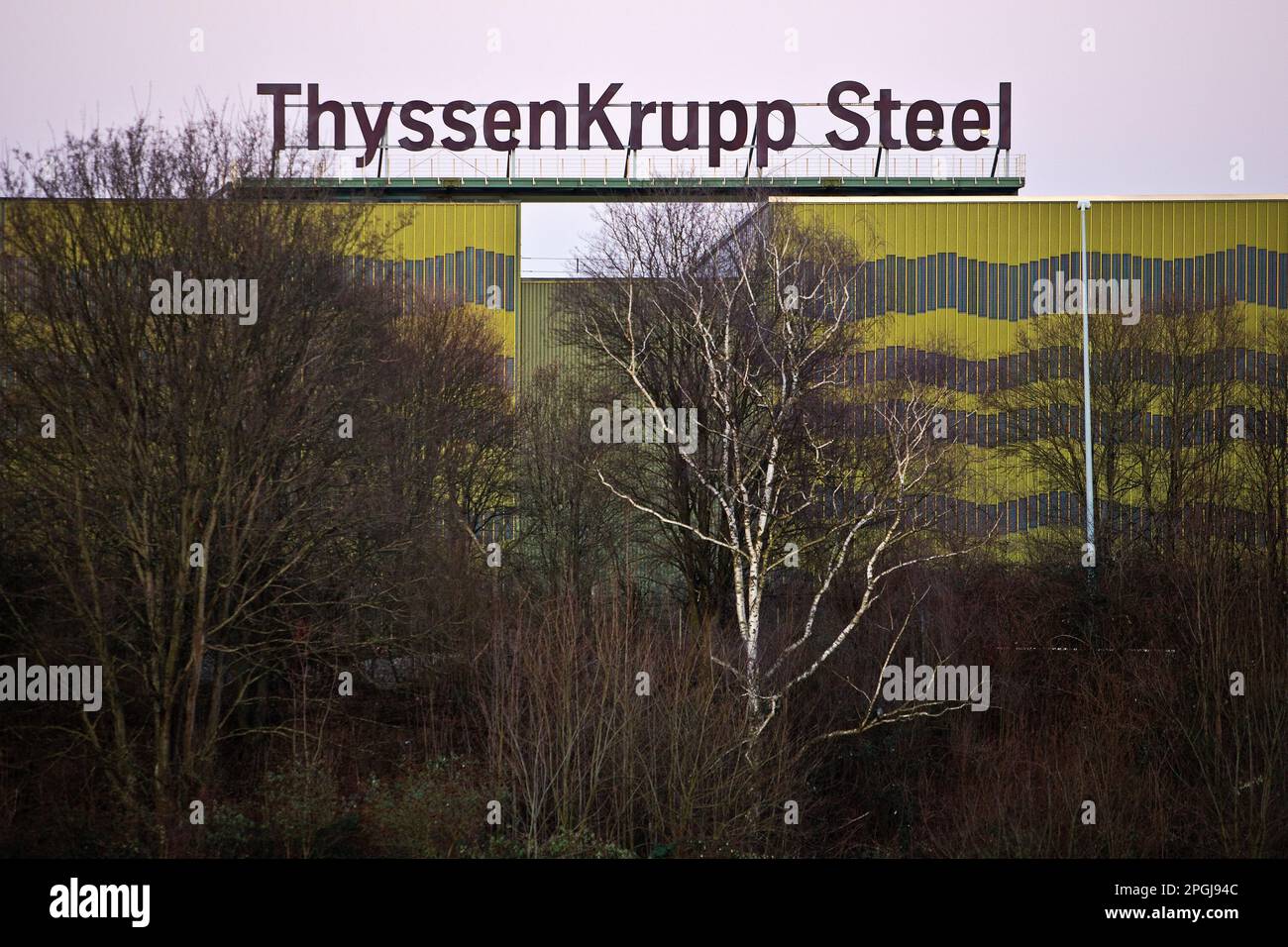 WSA ThyssenKrupp Steel in Beeckerwerth, Deutschland, Nordrhein-Westfalen, Ruhrgebiet, Duisburg Stockfoto