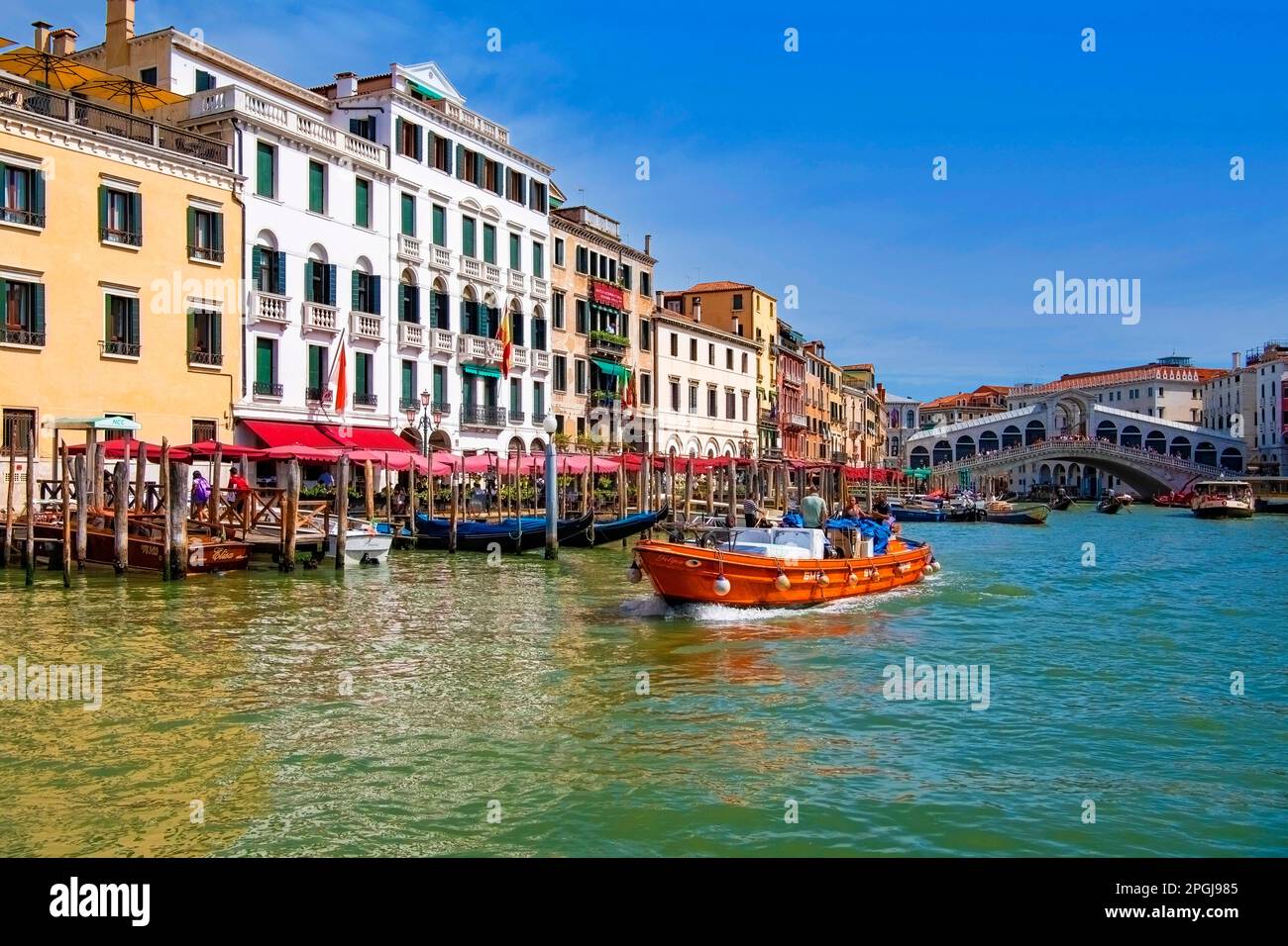 Historische Paläste am Canale Grande, Italien, Venedig Stockfoto