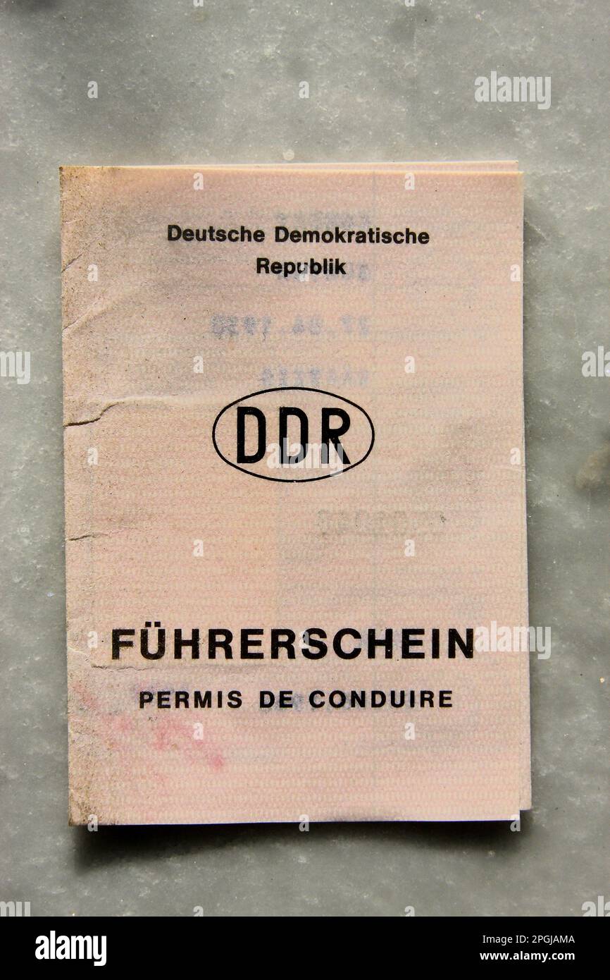 Führerschein der DDR, Deutschland Stockfoto