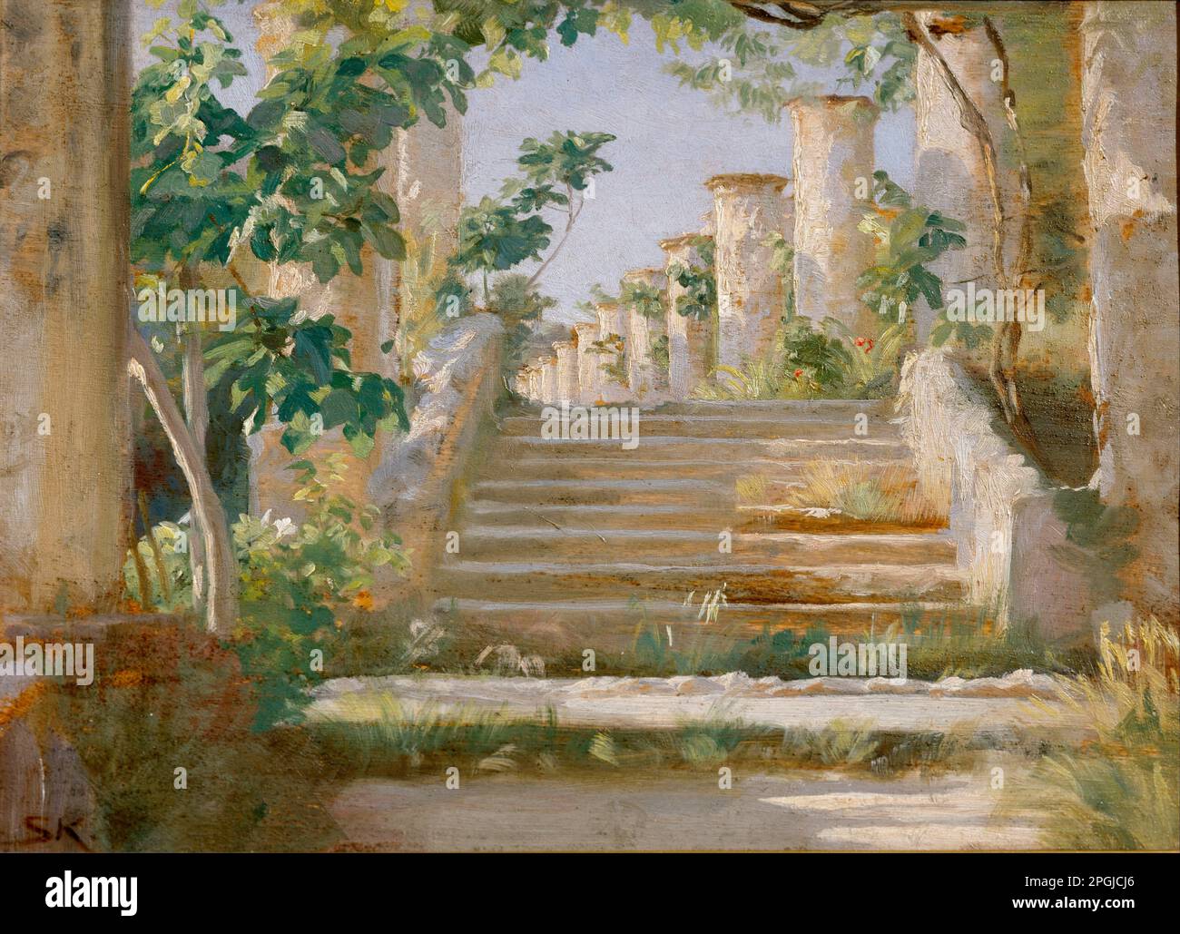 Loggia in Ravello 1890 von Peder Severin Kroyer Stockfoto