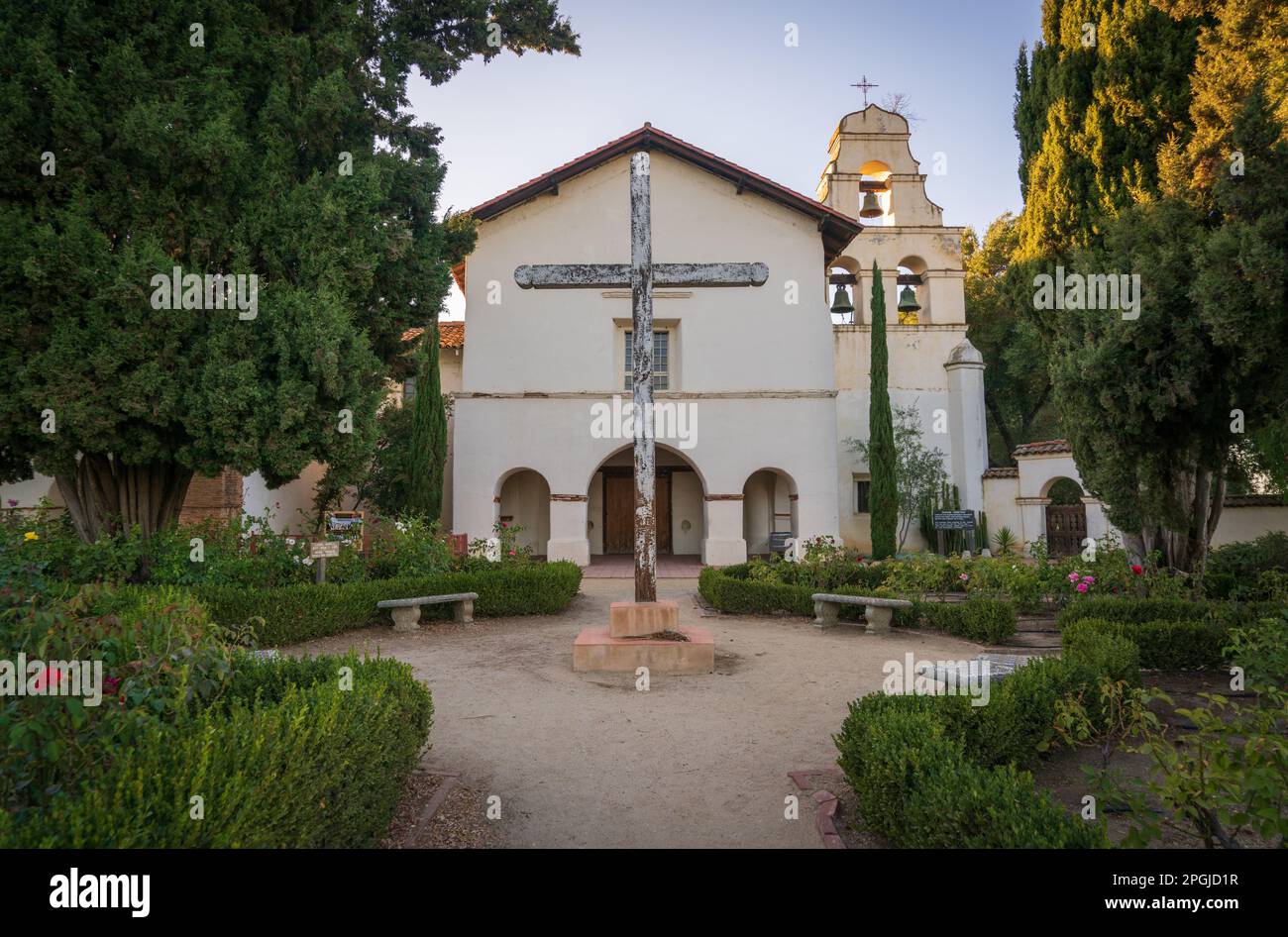 Mission San Juan Bautista State Historic Park in Kalifornien Stockfoto