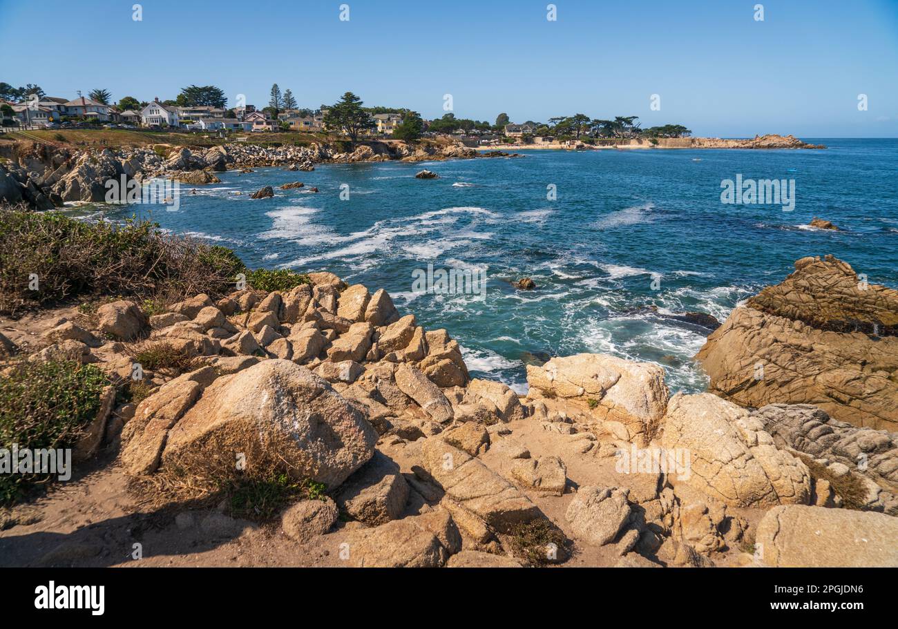 Lover's Point, Monterey Küste und Strand Stockfoto