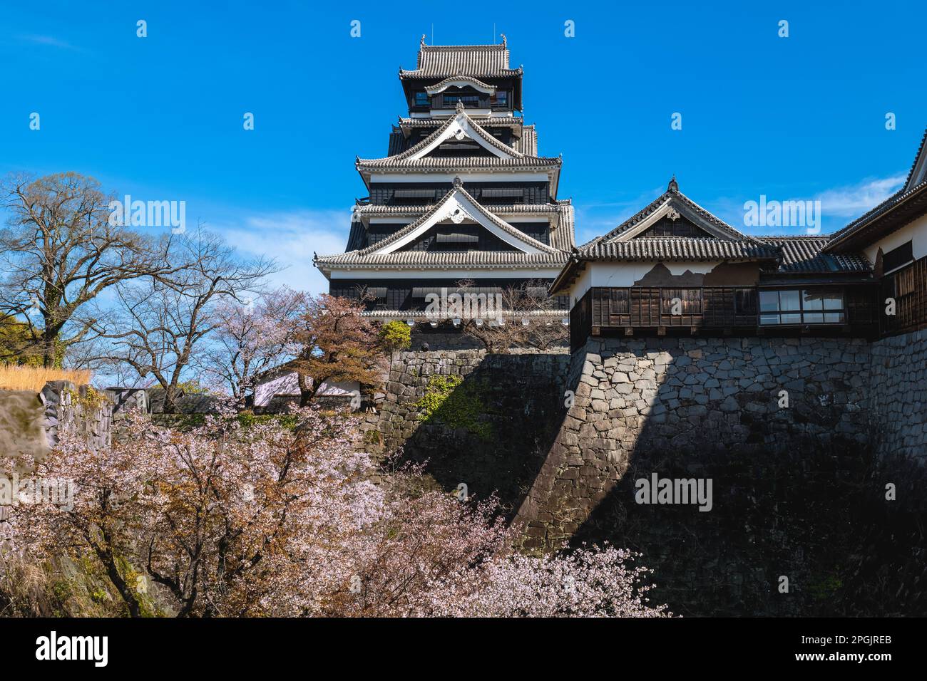 Tenshu vom Schloss Kumamoto in kumamoto, kyushu, japan Stockfoto