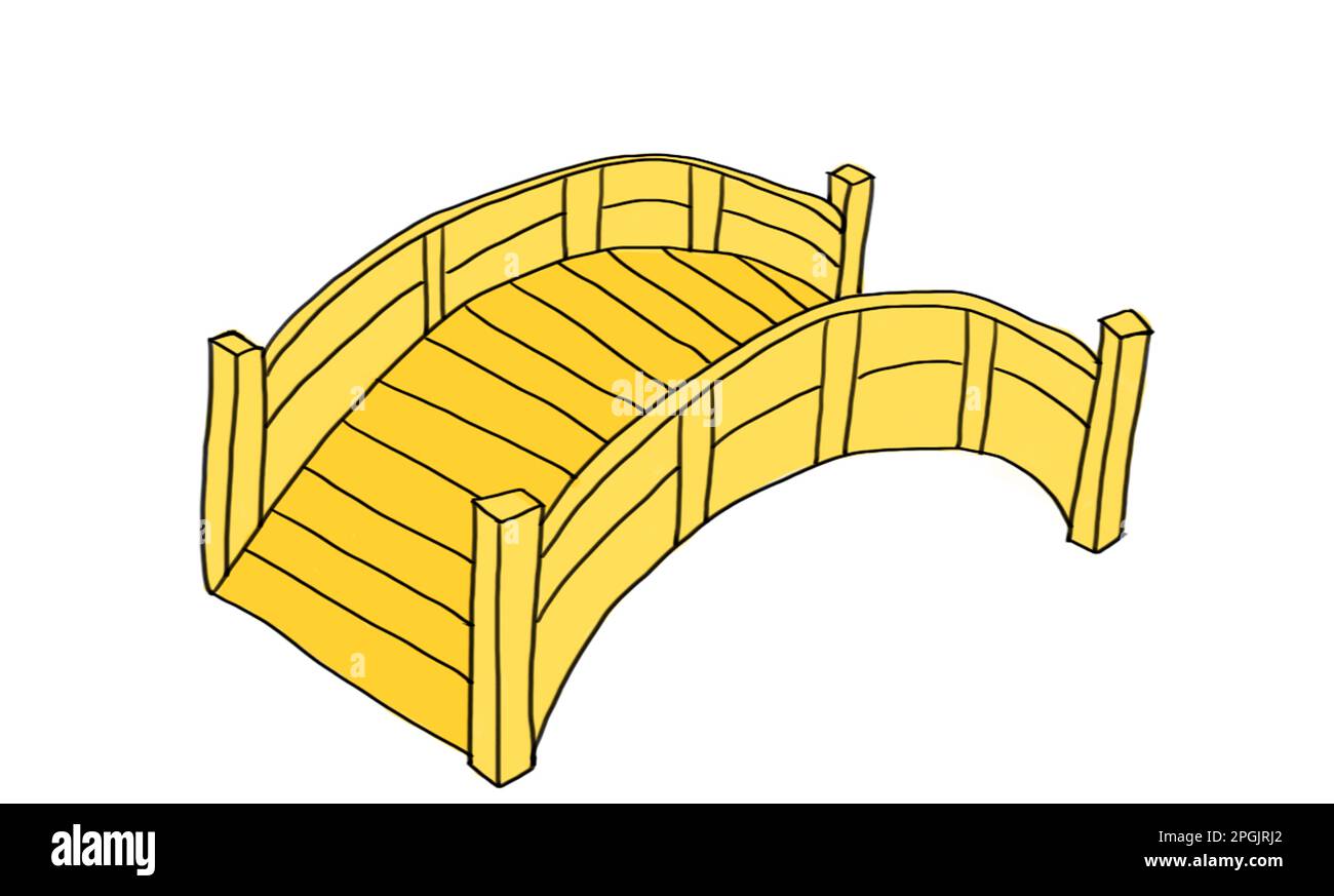 Abbildung einer Brücke Stockfoto