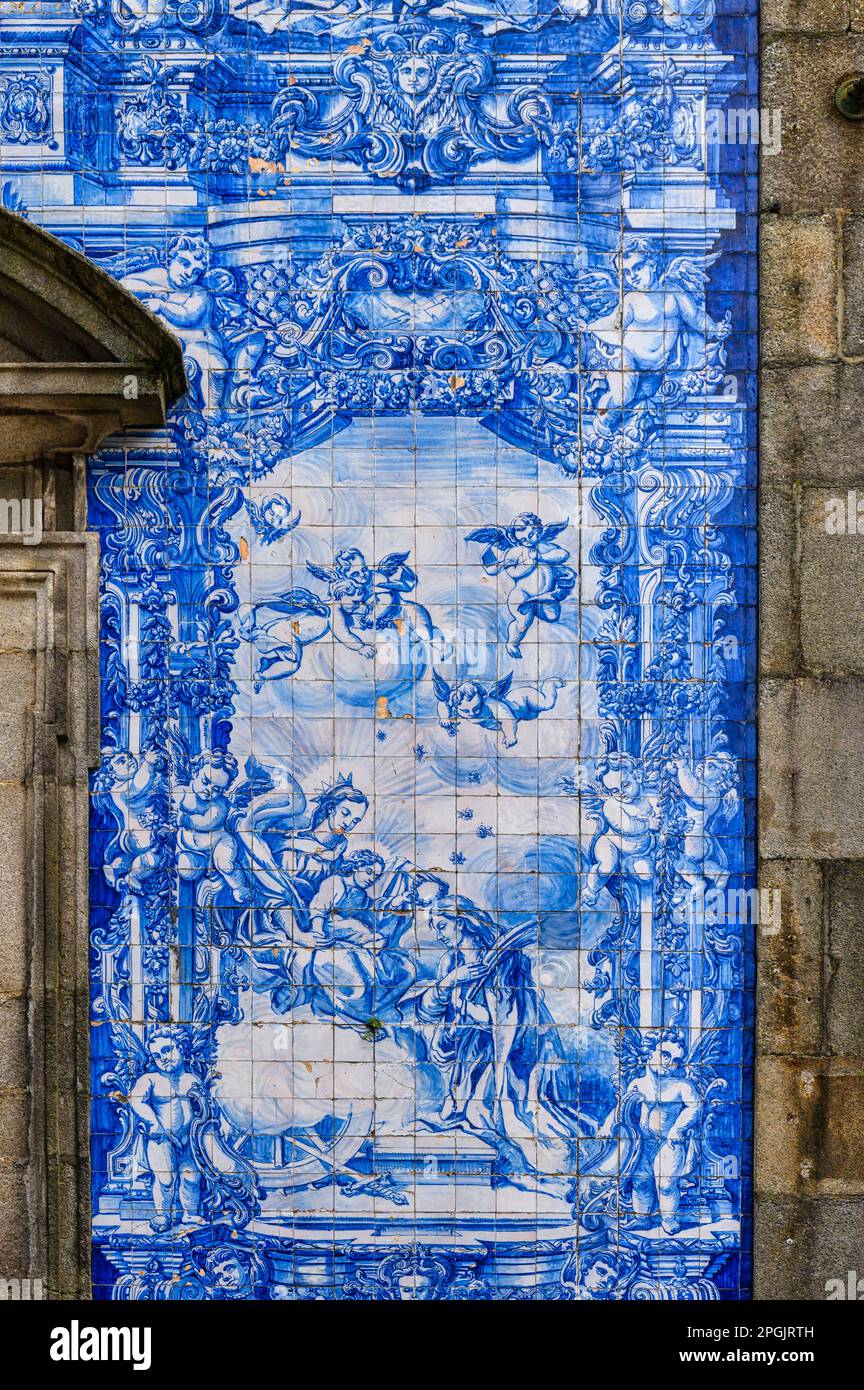 Kapelle der Seelen der Heiligen Catarina in Porto, Portugal. Stockfoto