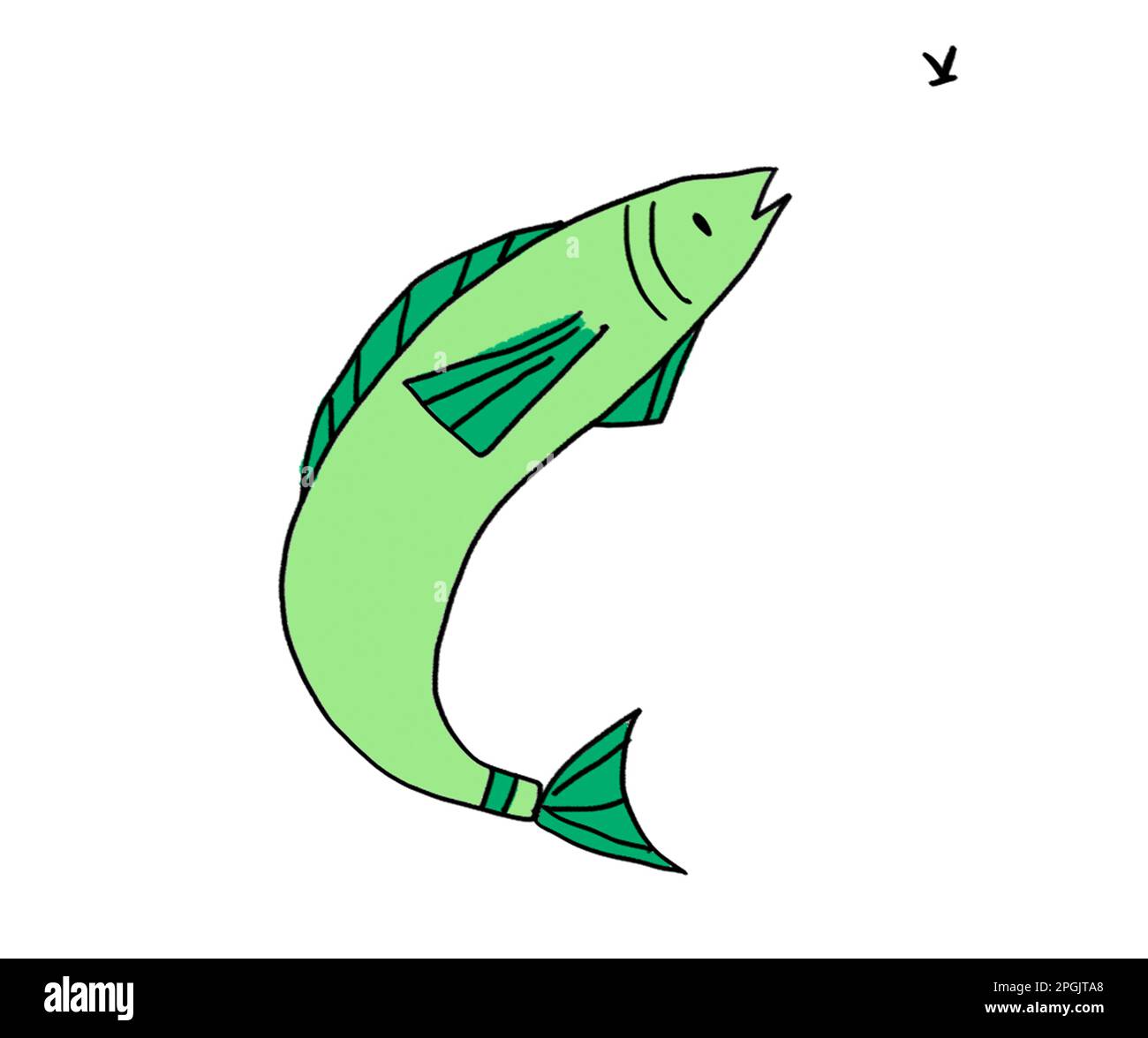Abbildung eines Fisches Stockfoto