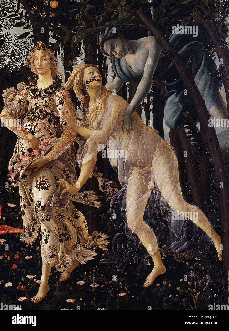 Idealisiertes Frauenporträt (Porträt von Simonetta Vespucci als Nymphe) 1480 von Sandro Botticelli Stockfoto