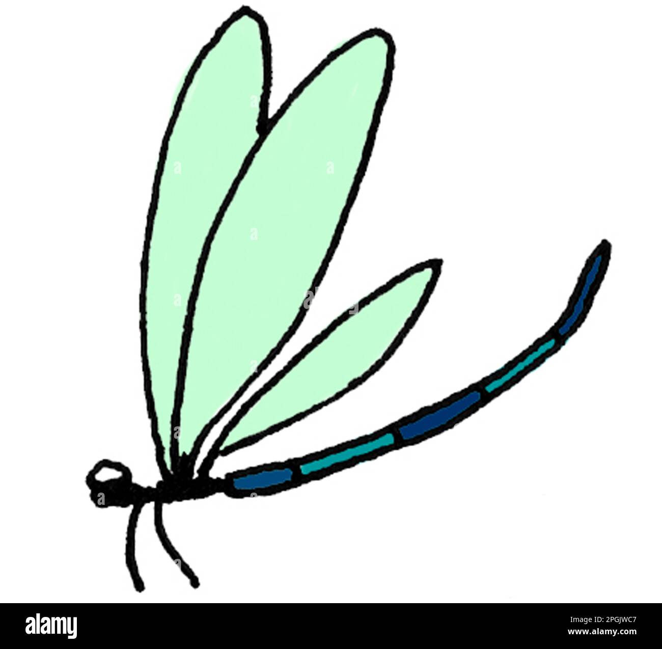 Darstellung einer Libelle Stockfoto