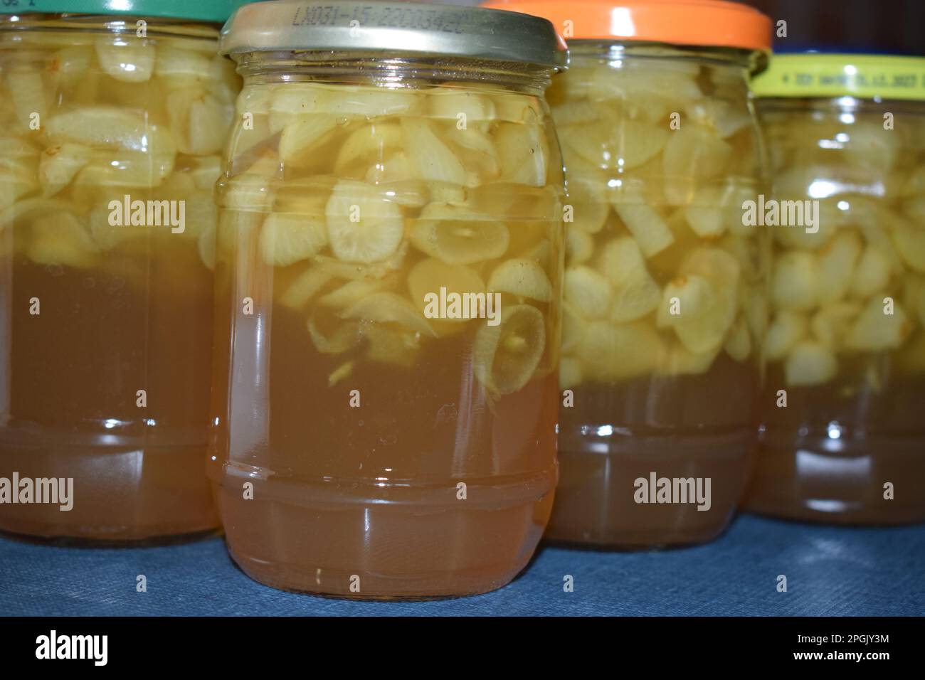 Marmelade aus weißen Trauben Stockfoto