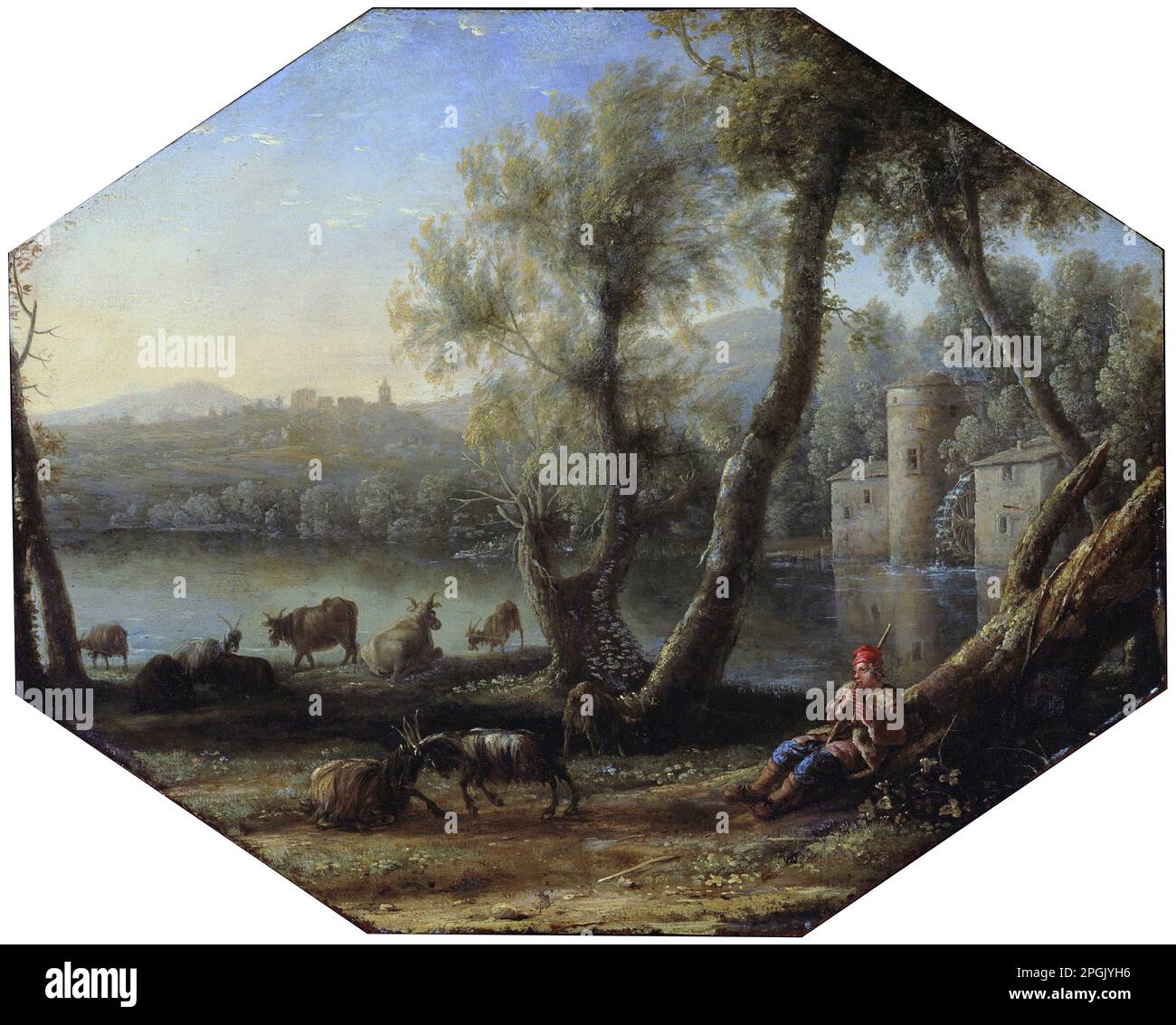 Pastorallandschaft von 1636 bis 1637 von Claude Lorrain Stockfoto