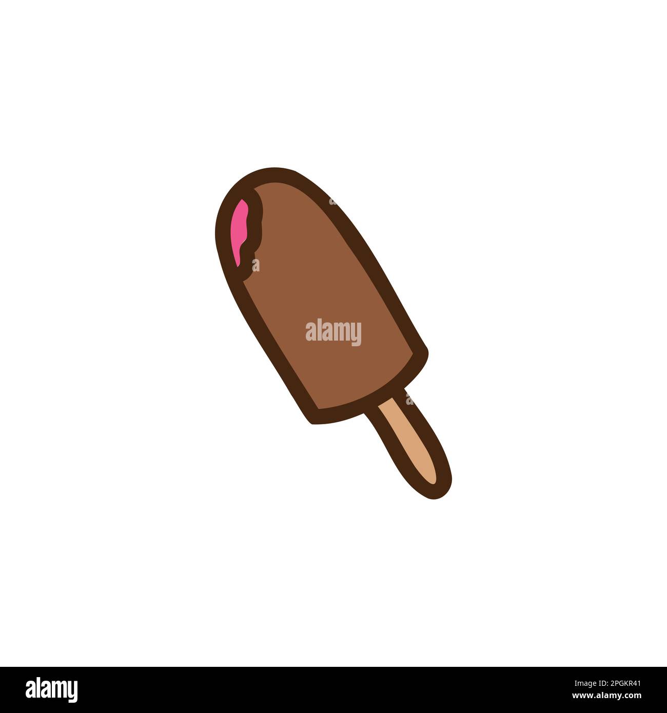 Handgezeichnete Eiscreme-Illustration. Dessert für Menügestaltung, Café-Dekoration. Vektor-Cartoon-Illustration Stock Vektor