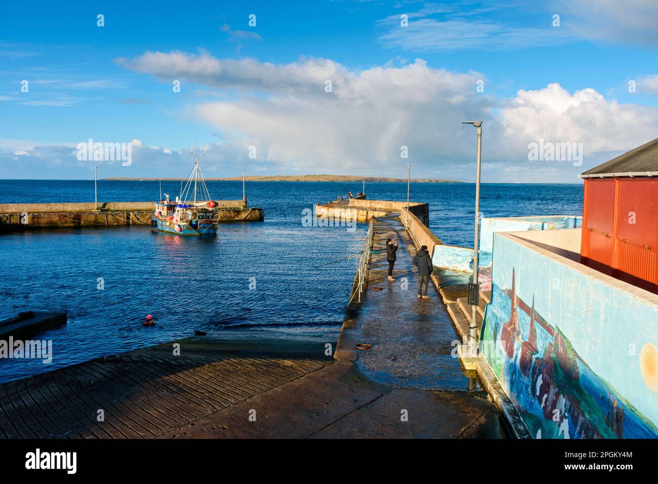 Hafen von Flut an John o' Groats, Caithness, Schottland, UK Stockfoto