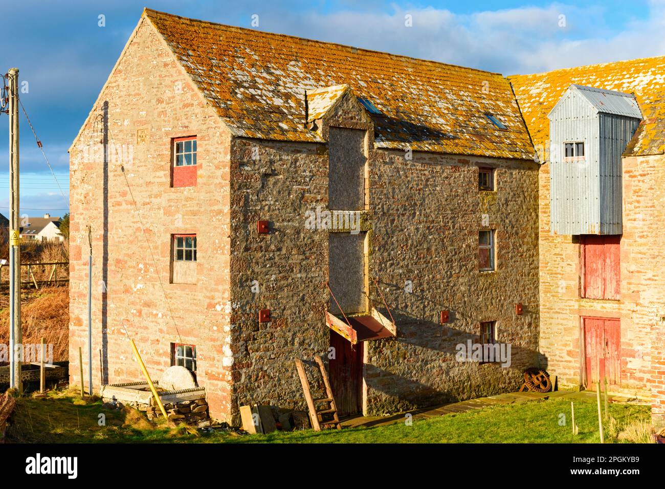 Die John O'Groats Mill, die als letzte Wassermühle in Schottland gebaut wurde. Caithness, Schottland, Großbritannien Stockfoto